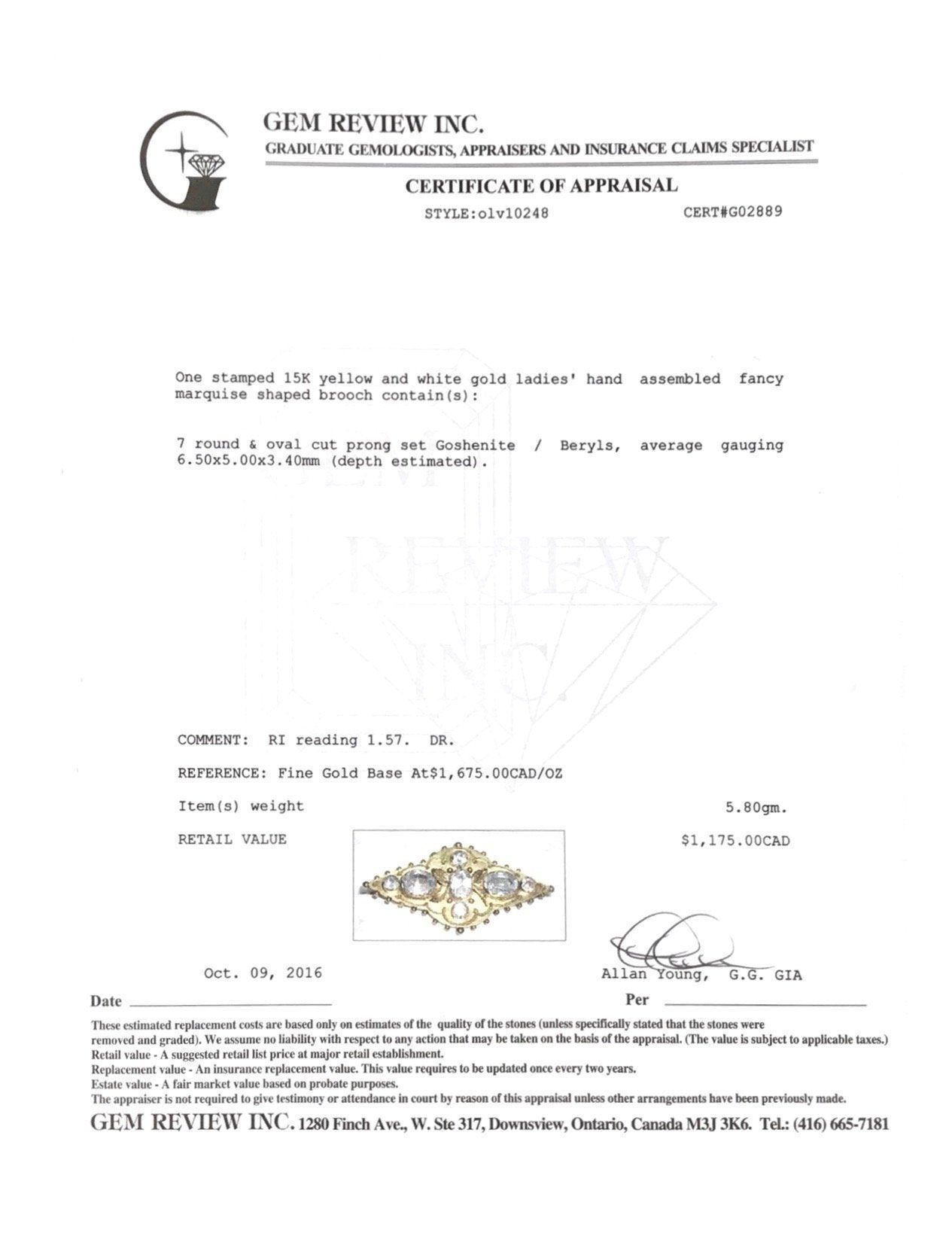 Antique Fancy Marquise Shaped Brooch