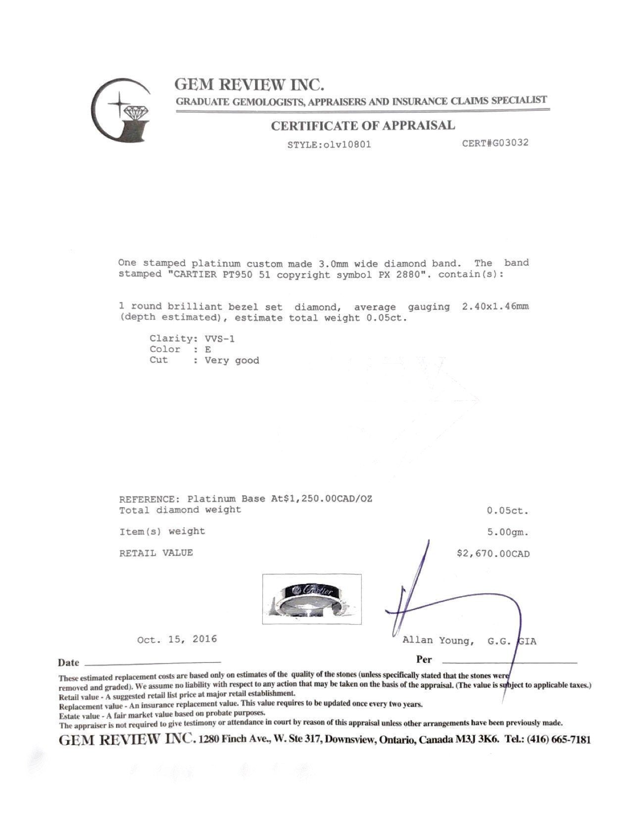 Cartier Diamond Wedding Band