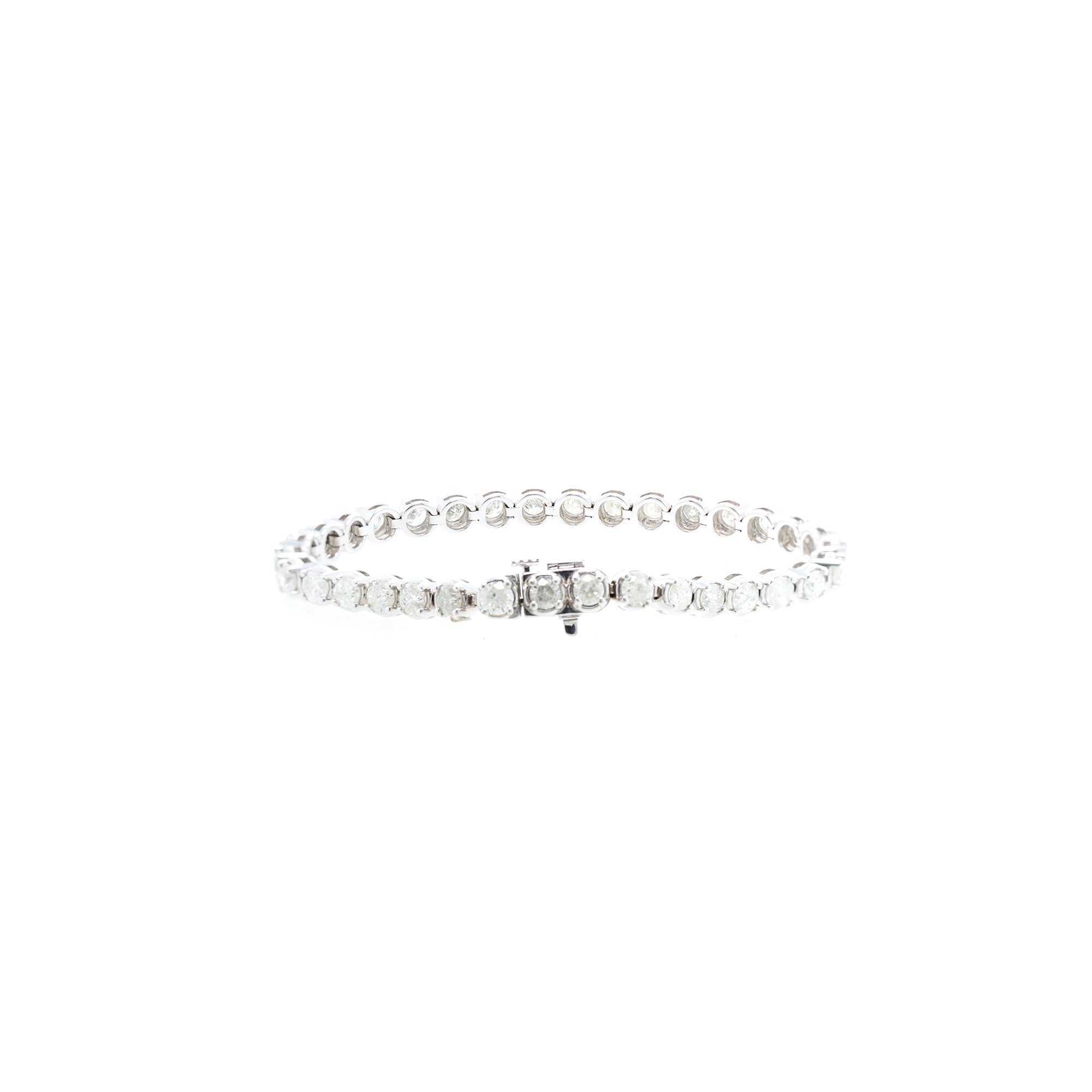 10k White Gold 10.00 tcw. Diamond Tennis Bracelet