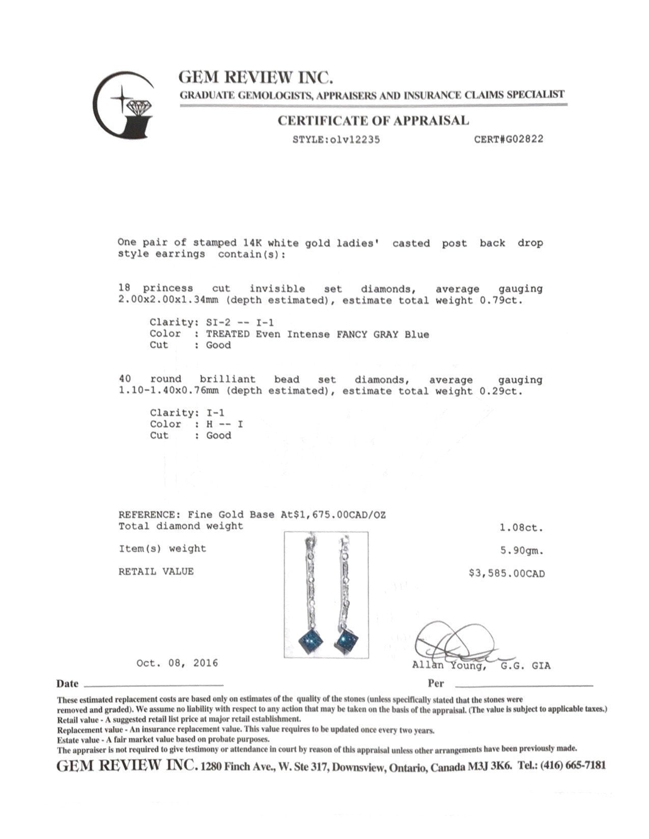 Diamond Drop Earrings