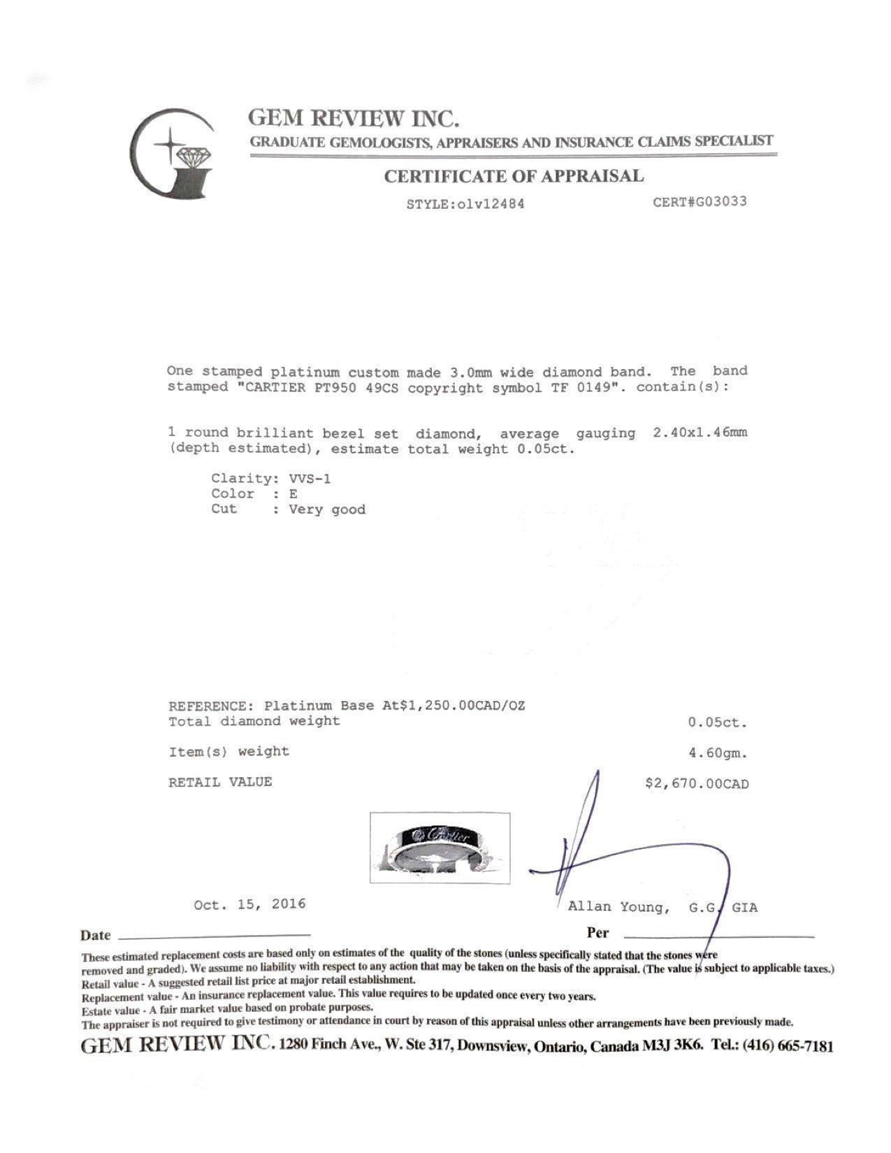 Cartier Diamond Wedding Band