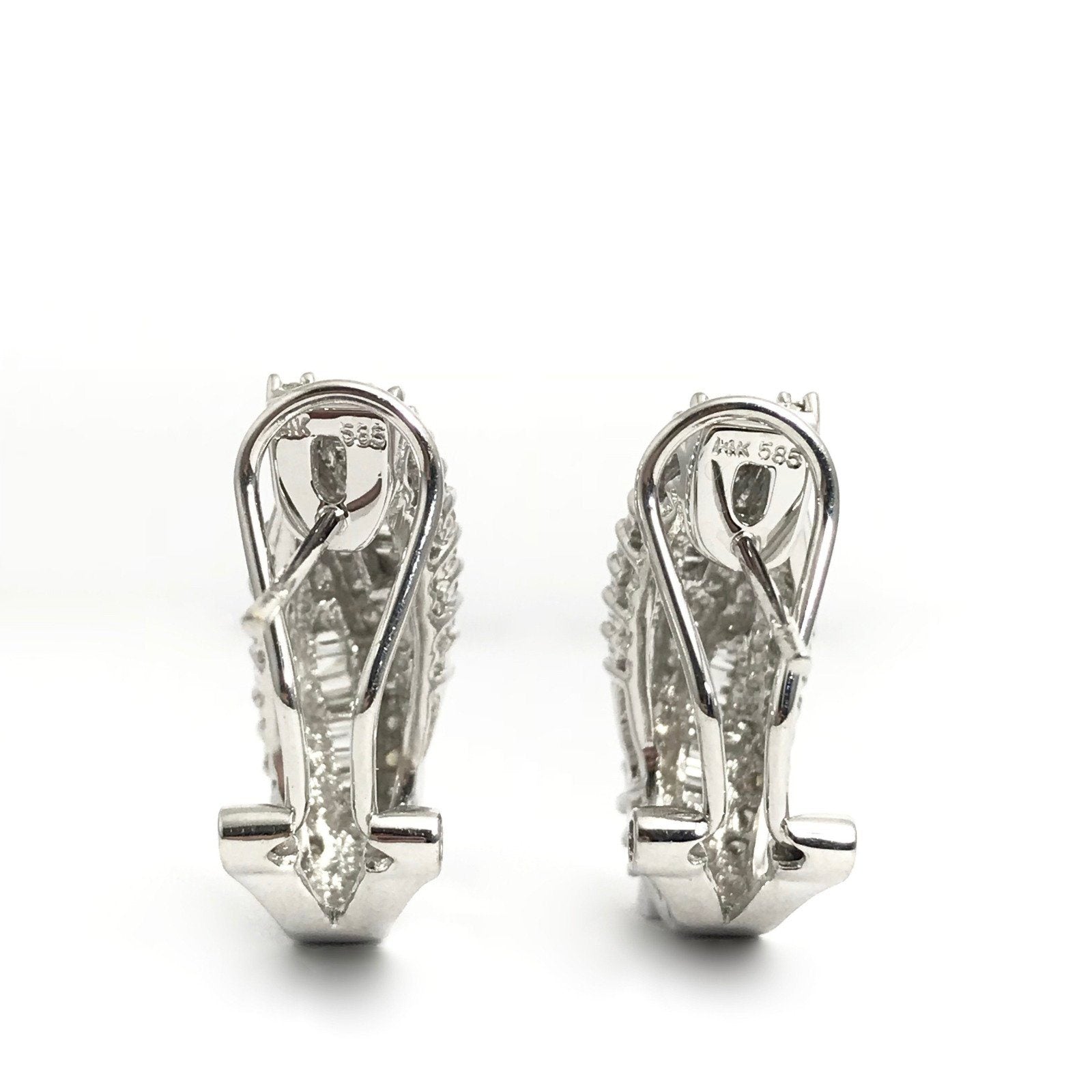 14 Karat White Gold Diamond Earrings