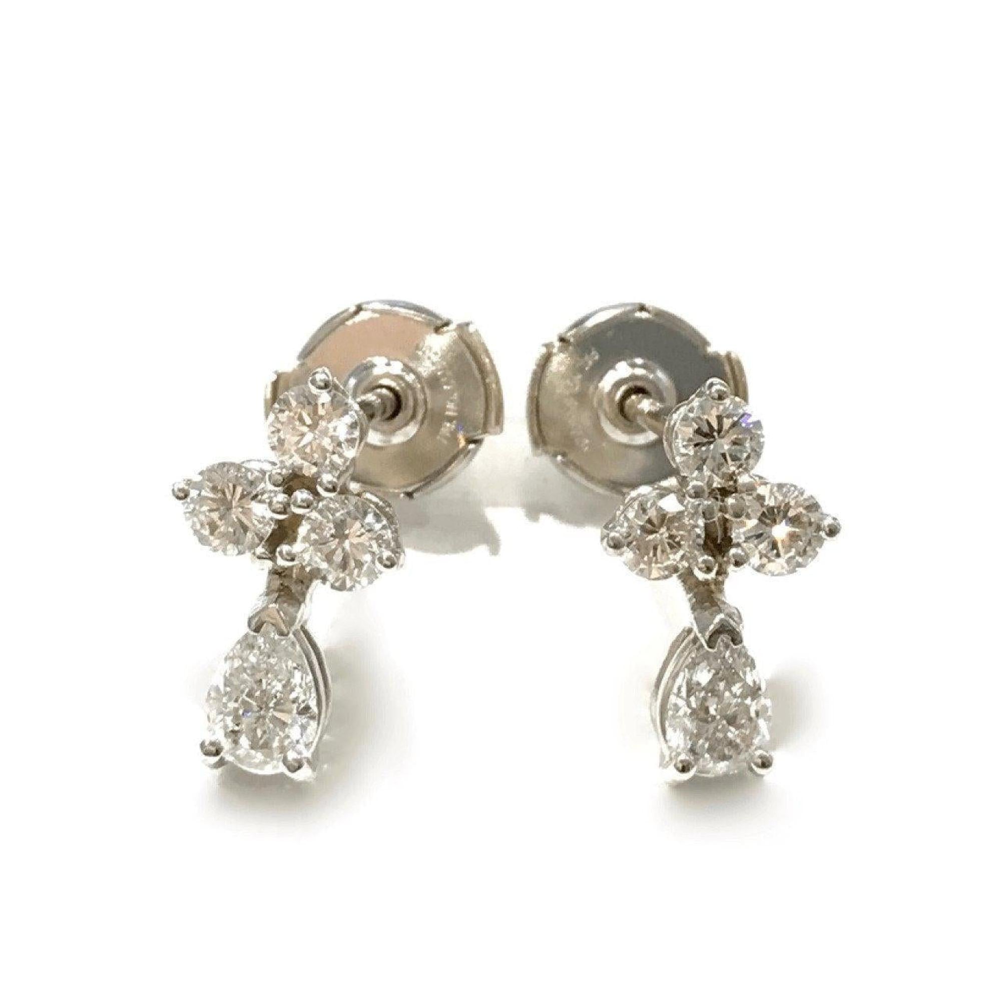 14K White Gold Custom Made Diamond Earrings