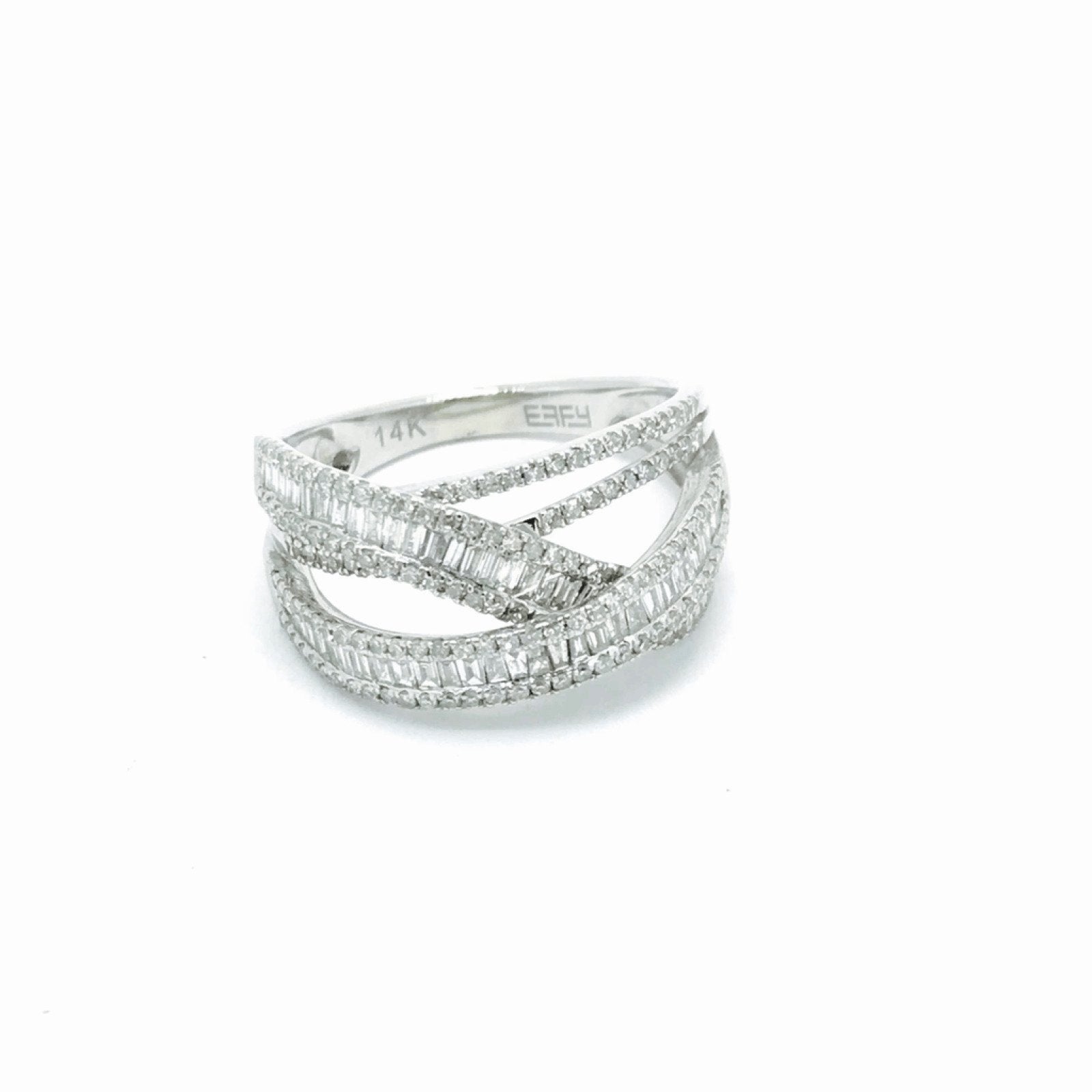 14K White Gold EFFY Manufactured Diamond Ring Set