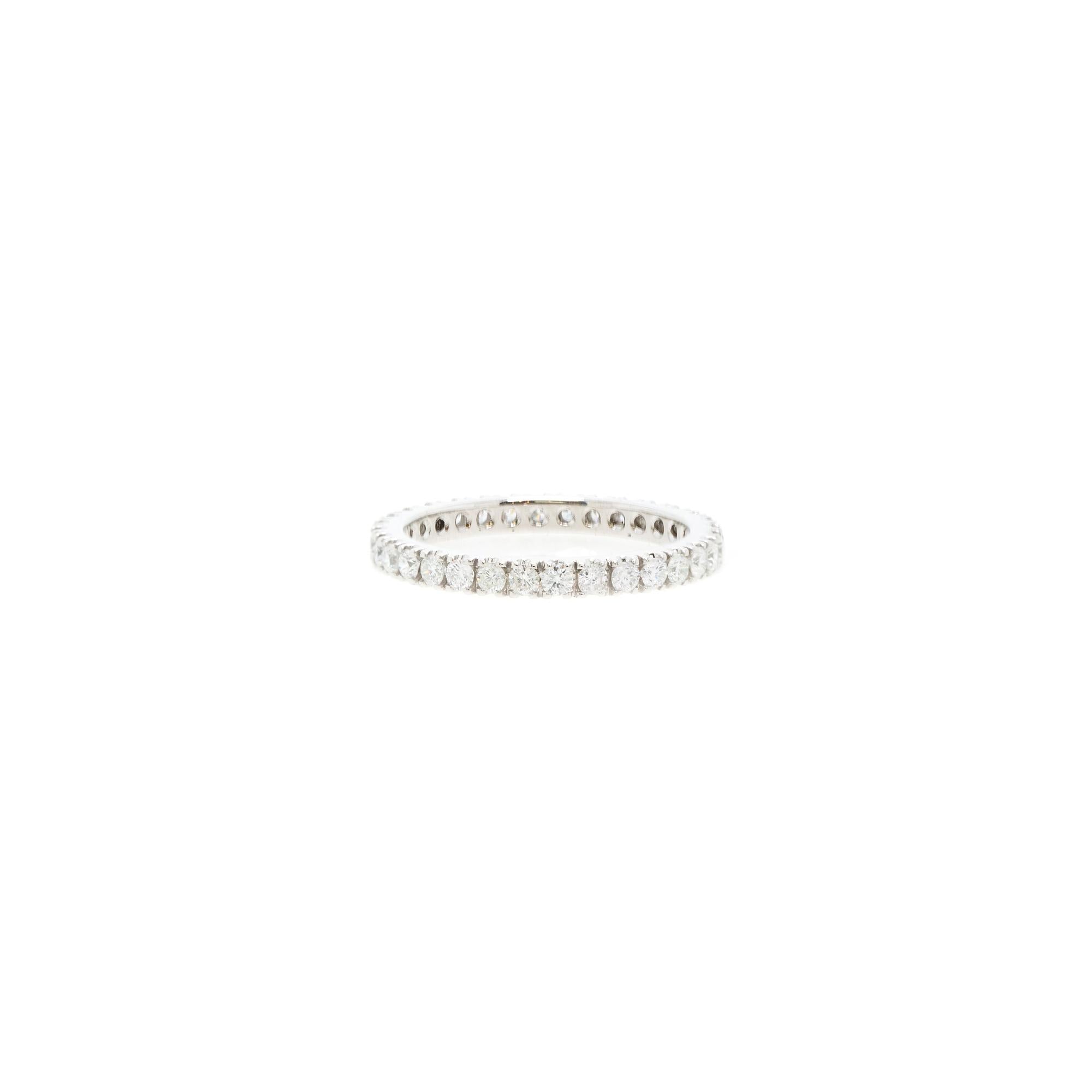 14k White Gold 0.86 tcw. Diamond Eternity Band