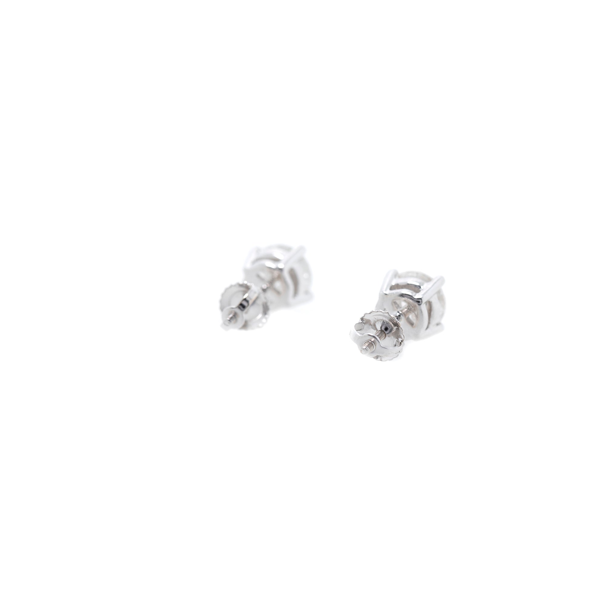 14k White Gold 2.03 tcw. Diamond Stud Earrings