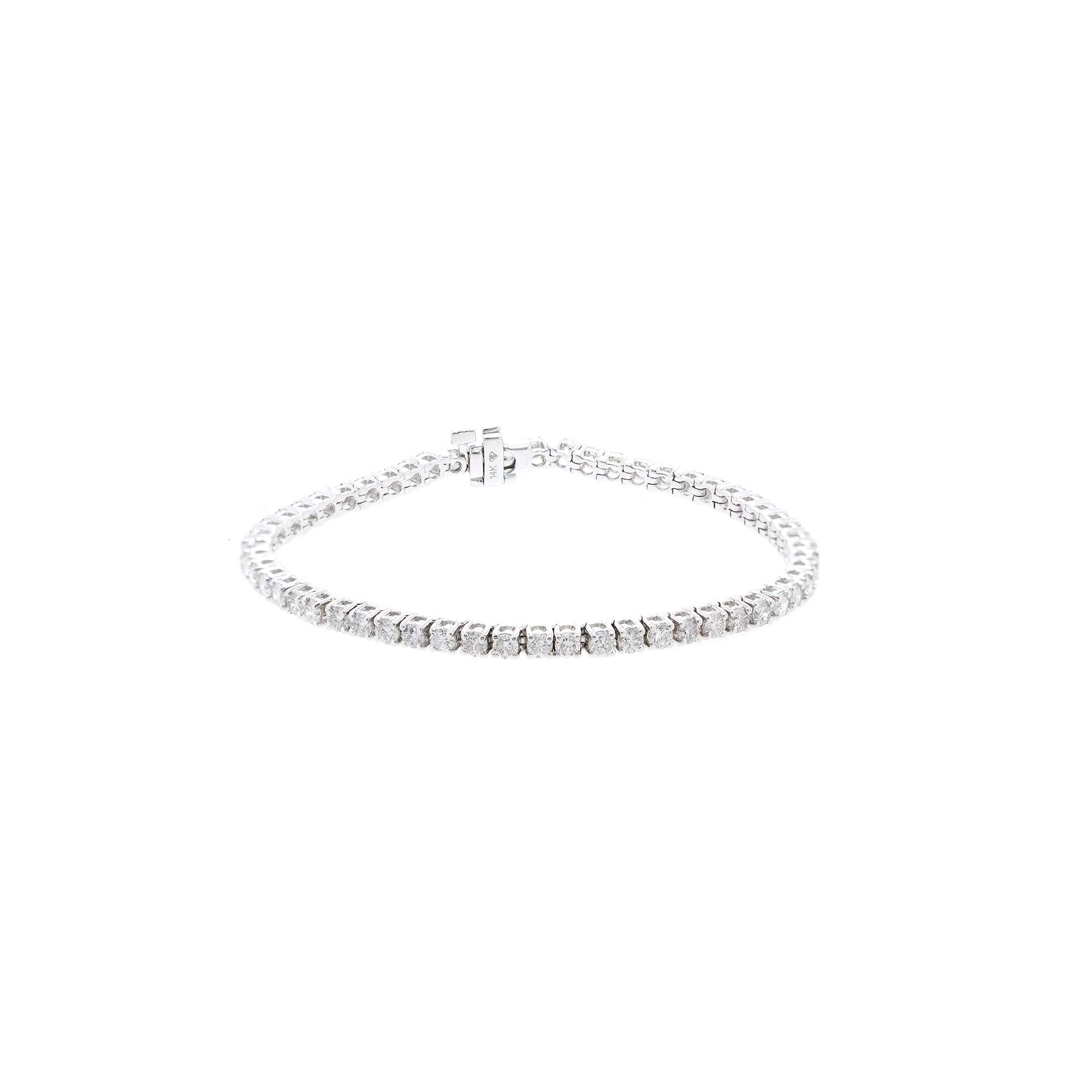 14k White Gold 4.50 tcw. Diamond Tennis Bracelet