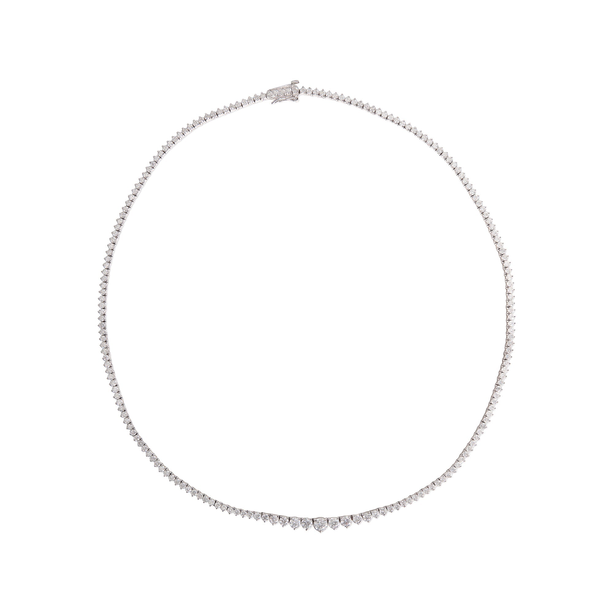 14k White Gold 4.66 tcw. Diamond Tennis Necklace