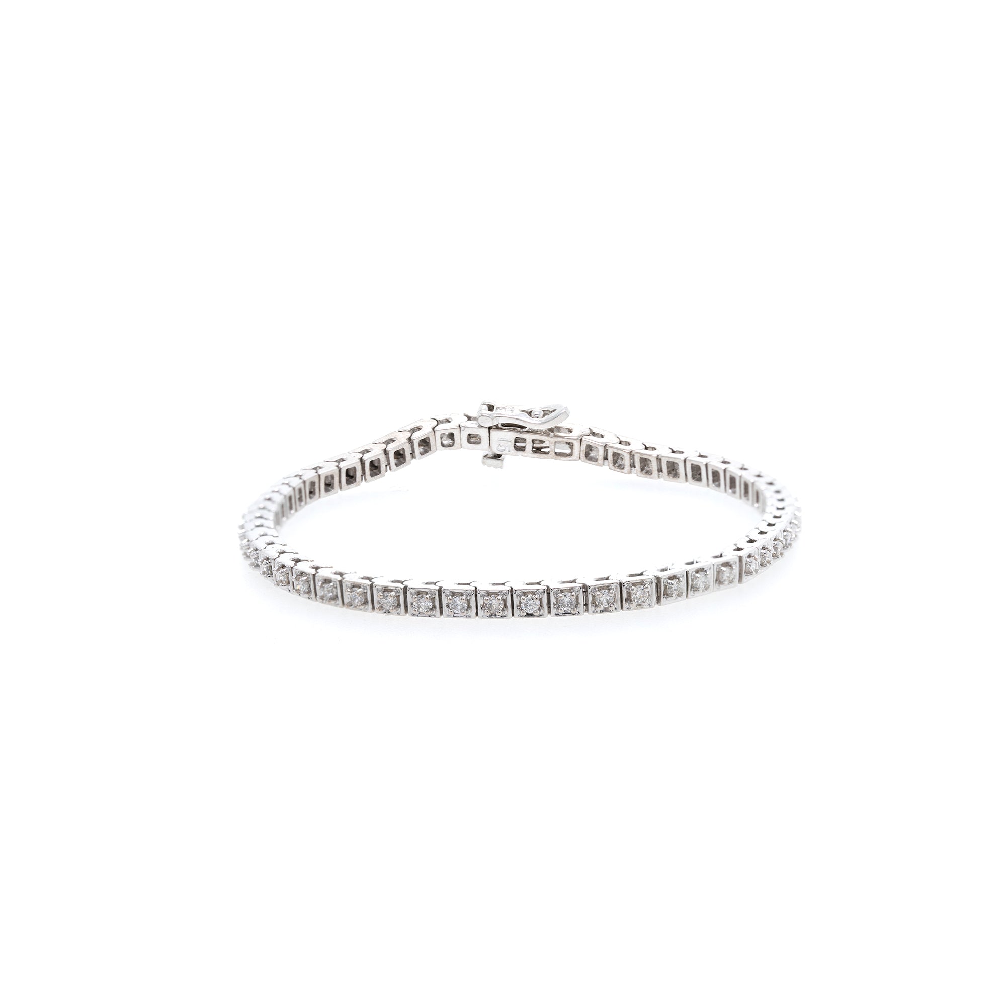 14k White Gold Diamond Tennis Bracelet