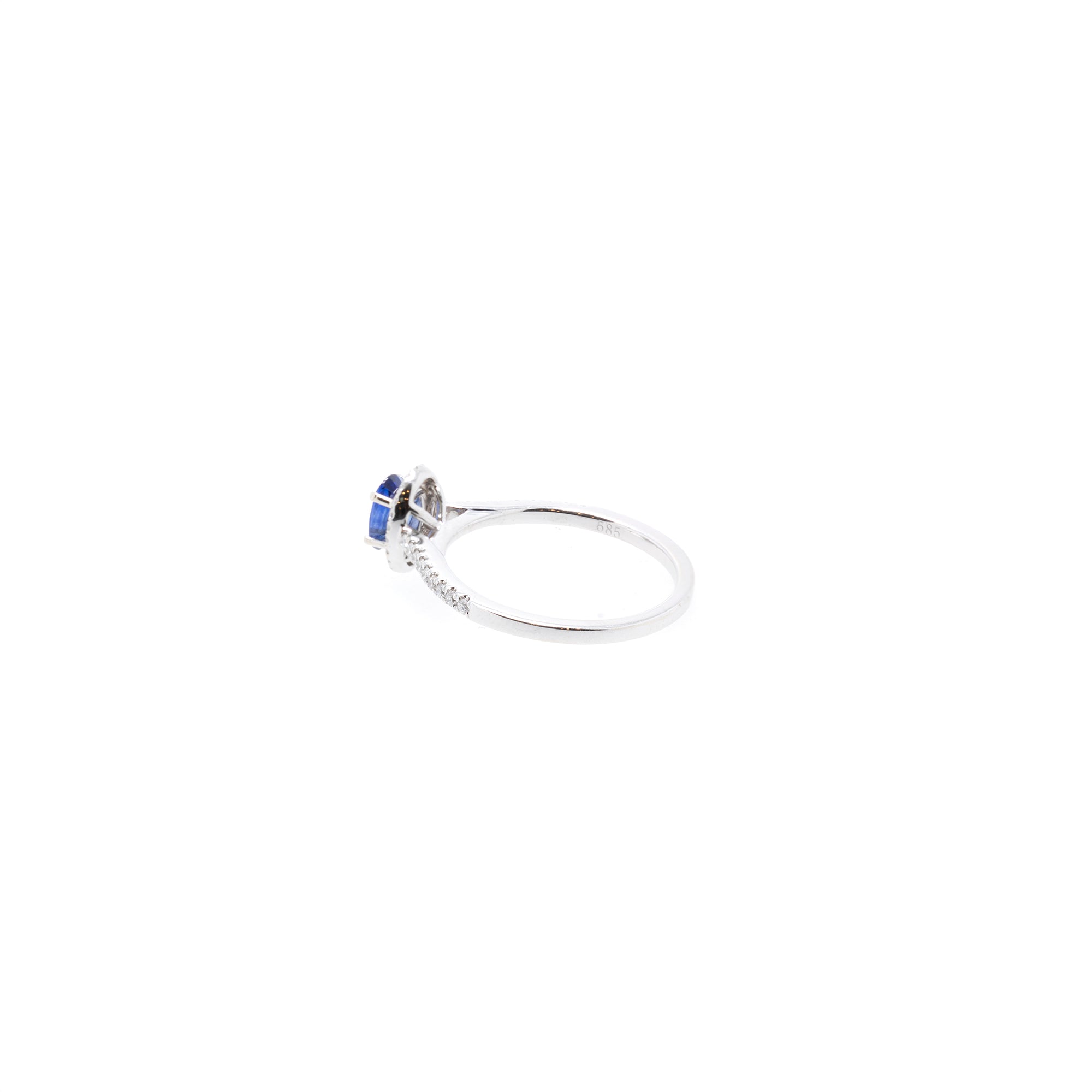 14k White Gold Sapphire & Diamond Cocktail Ring