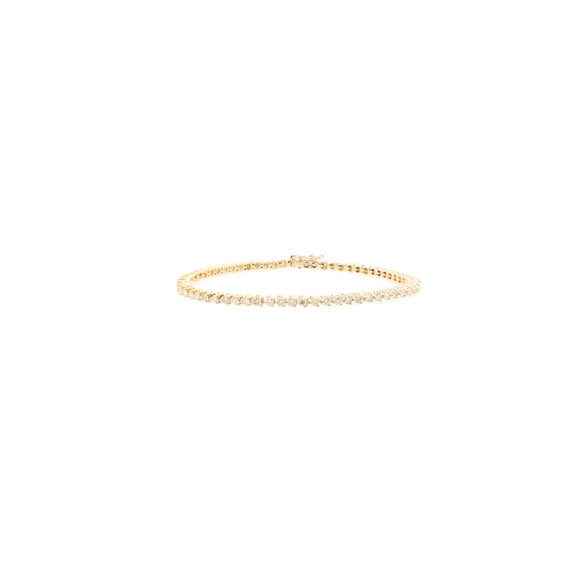 14k Yellow Gold 2.48 tcw. Diamond Tennis Bracelet