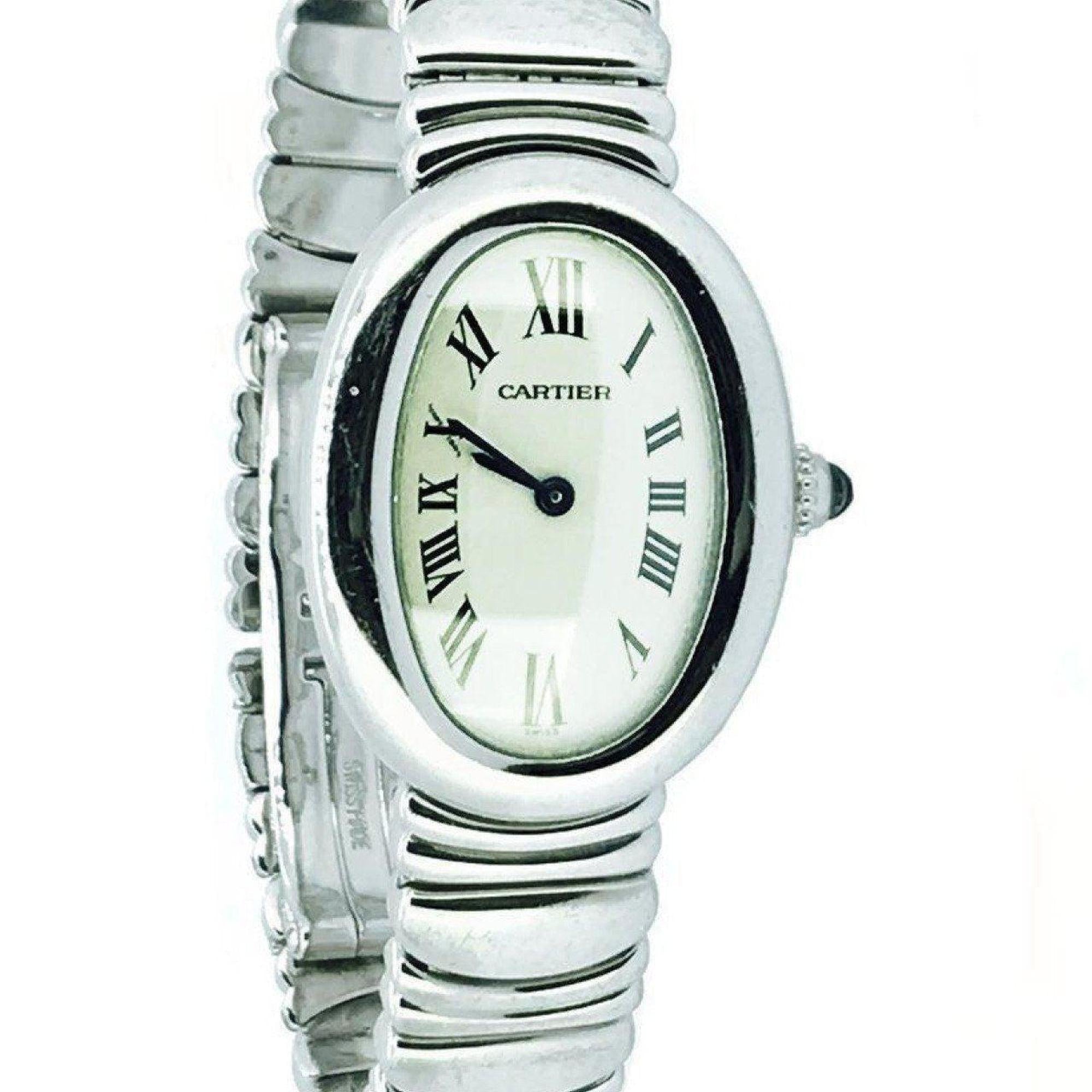 18K White Gold Cartier Baignoire Quartz Ladies' Wrist Watch