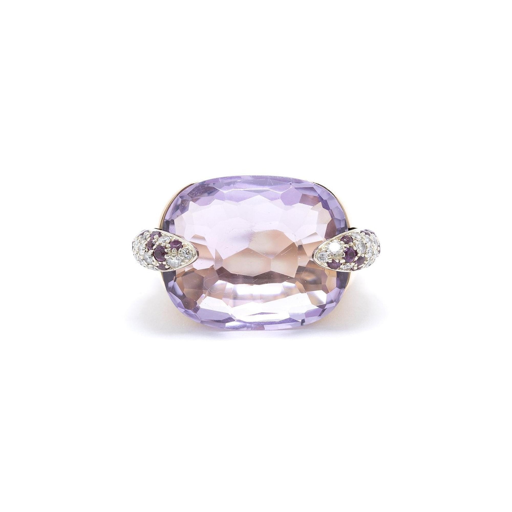 18k Gold Amethyst Cocktail Ring