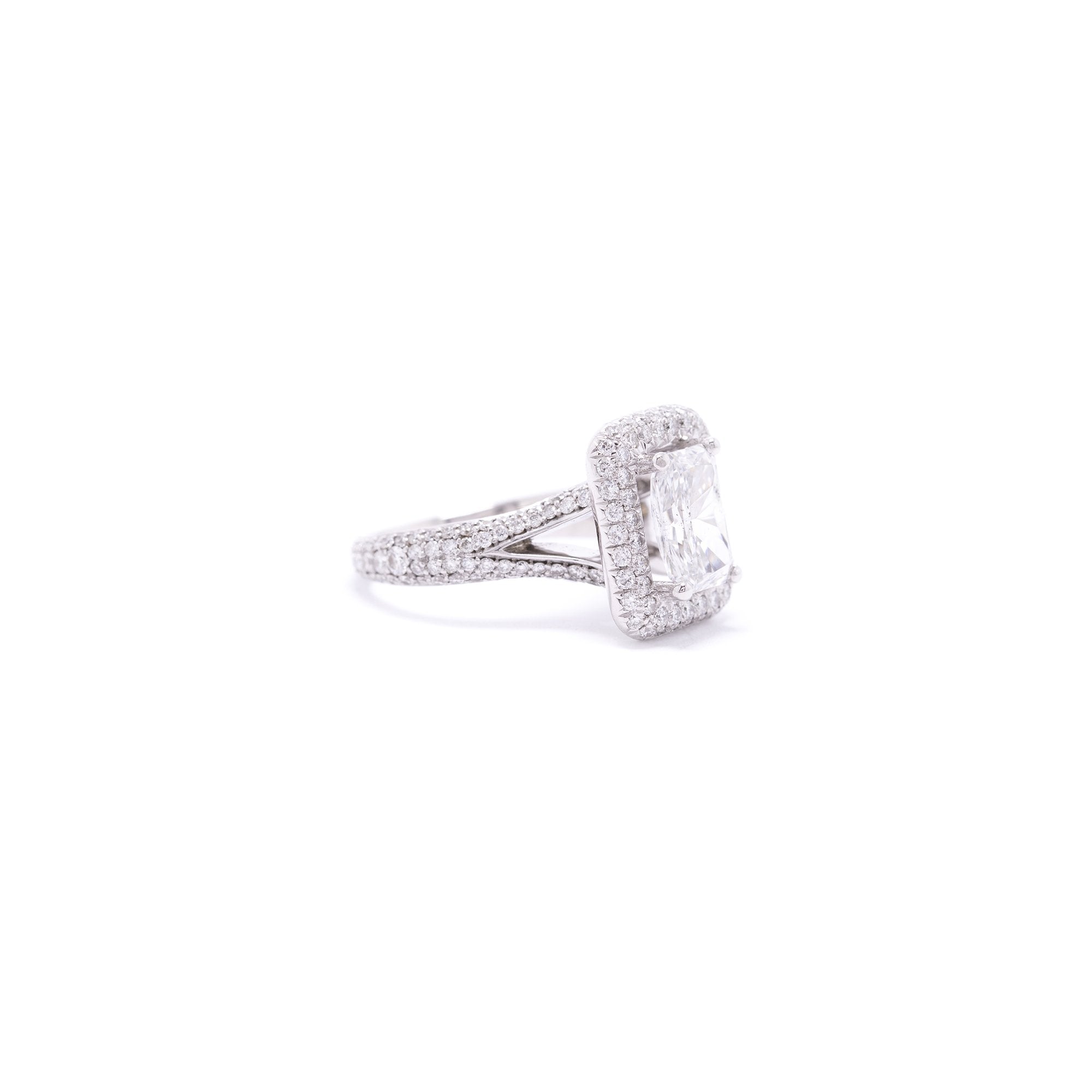 18k White Gold 2.07 ct. Diamond Engagement Ring