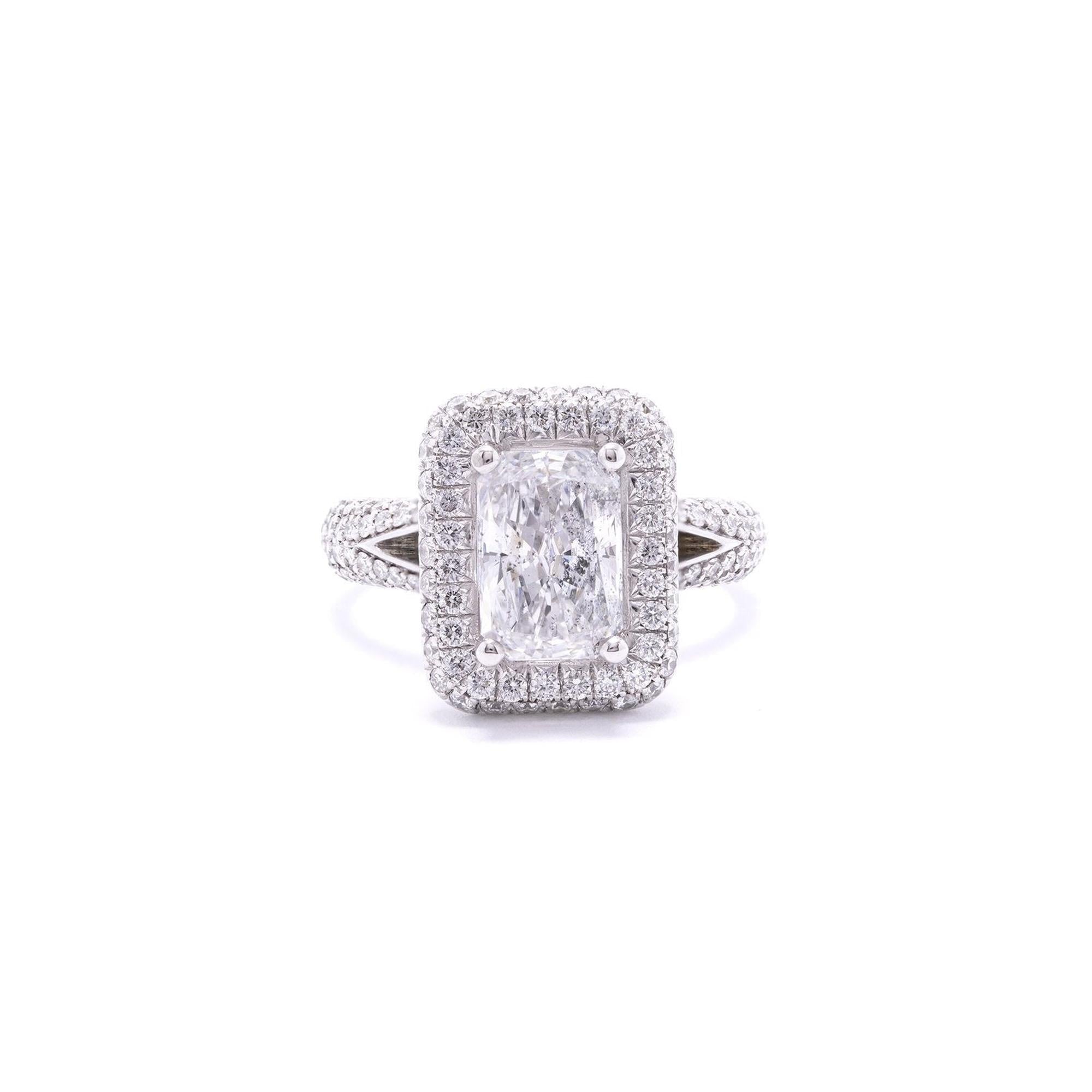 18k White Gold 2.07 ct. Diamond Engagement Ring