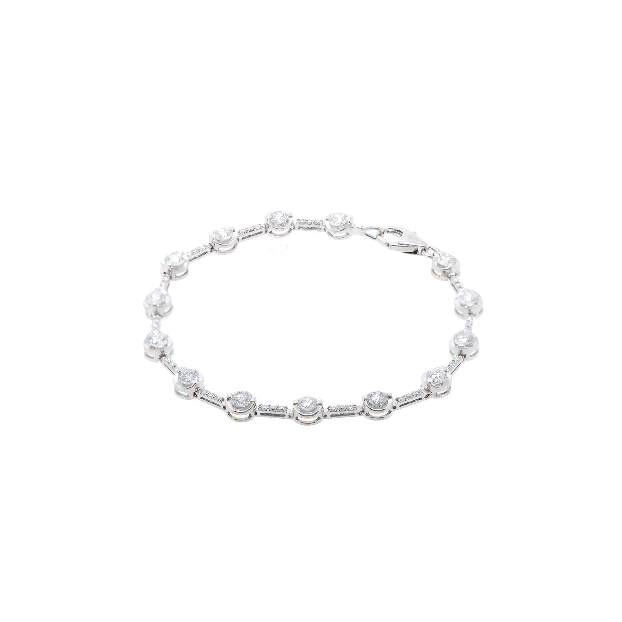 18k White Gold Diamond Bracelet