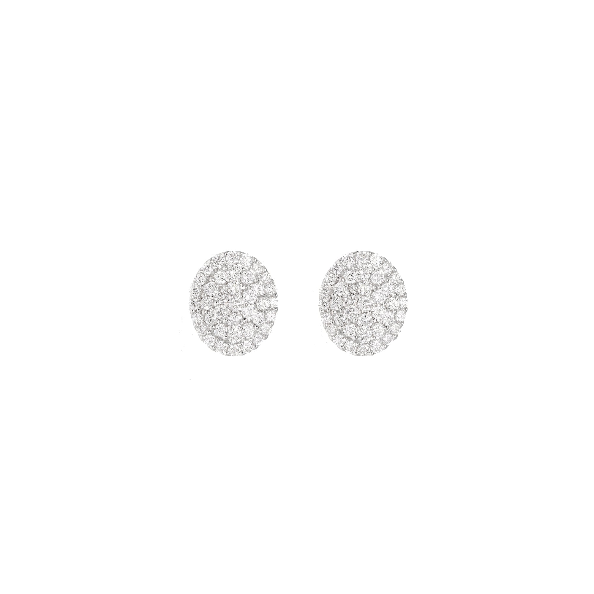 18k White Gold Diamond Earrings