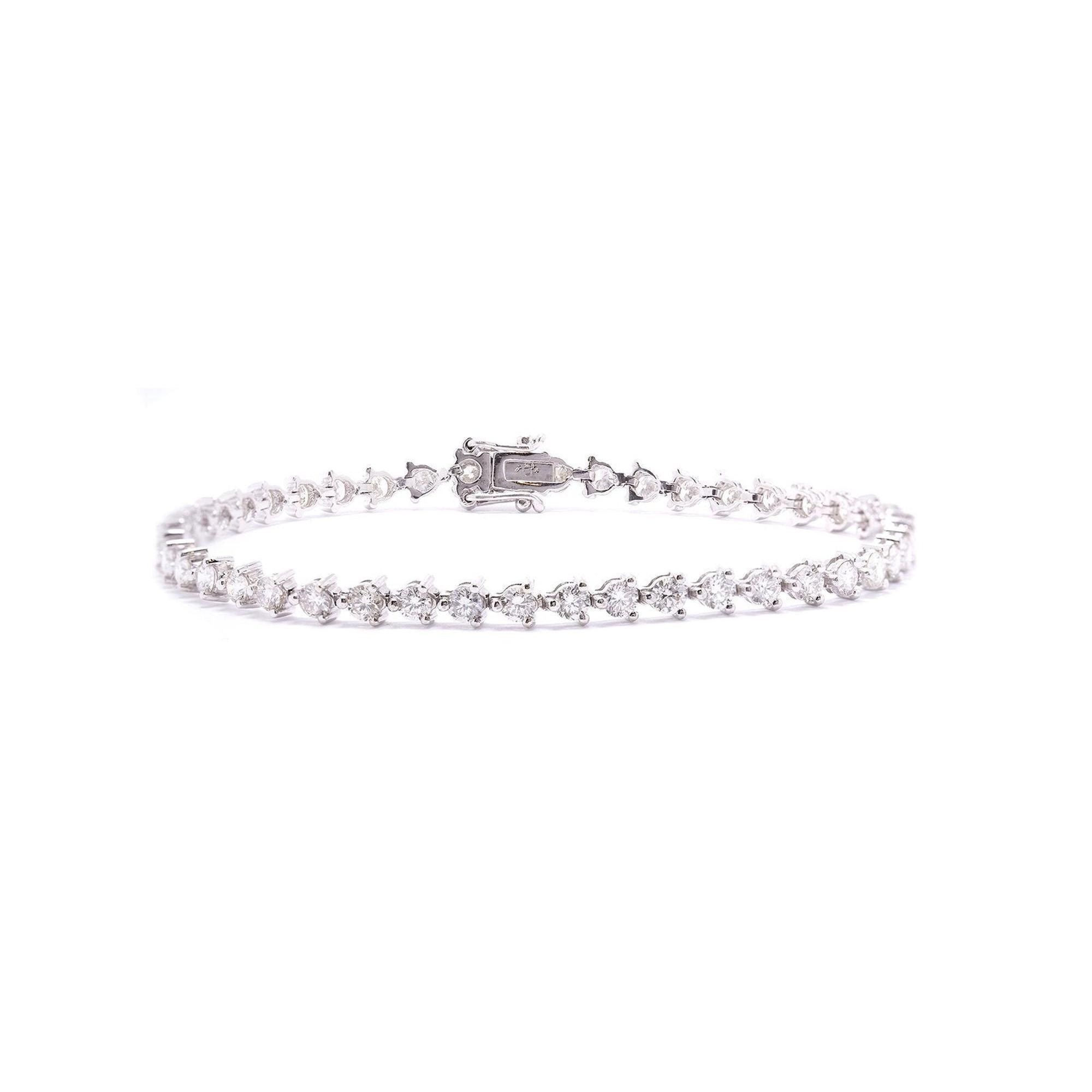 18k White Gold Diamond Tennis Bracelet