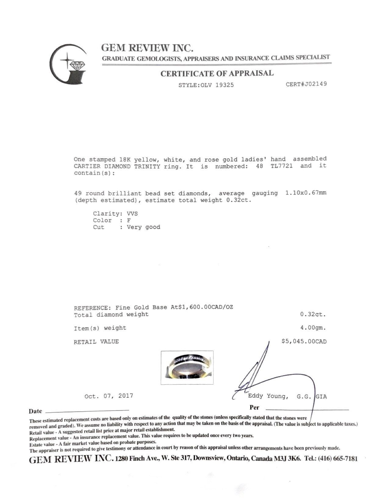 Cartier Trinity de Cartier Wedding Band with Diamonds