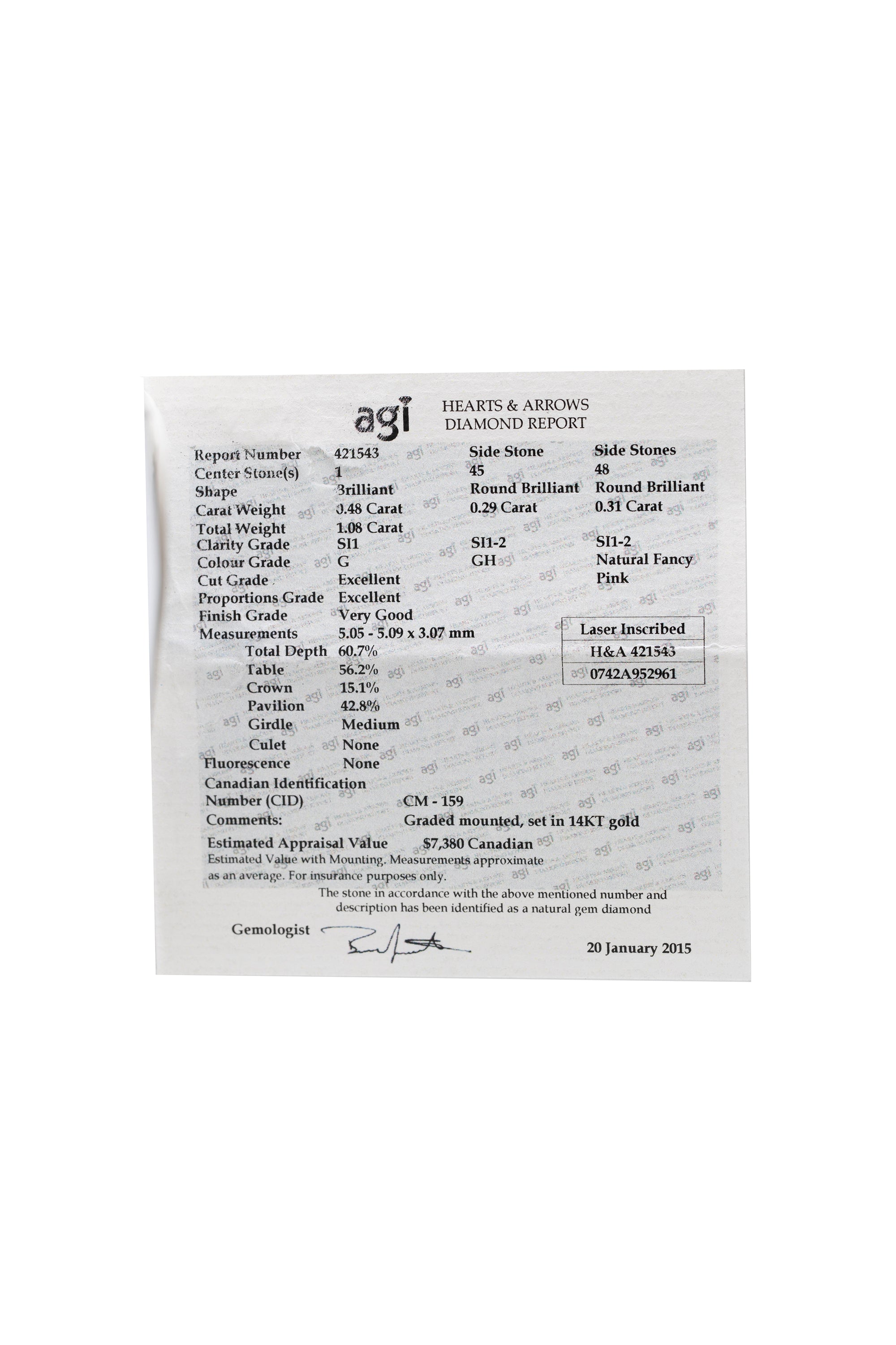 14k White & Rose Gold Diamond Crossover Ring