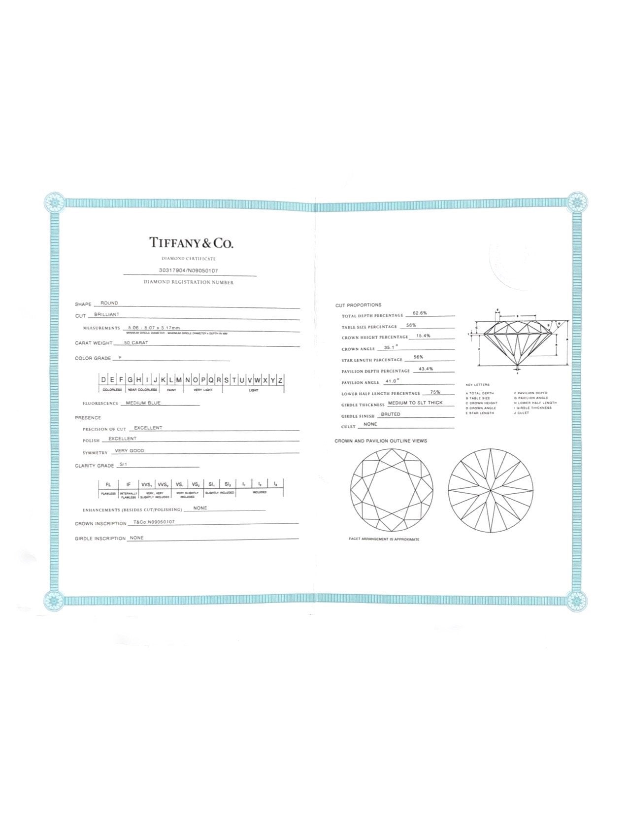 Tiffany & Co Solitaire Diamond Engagement Ring