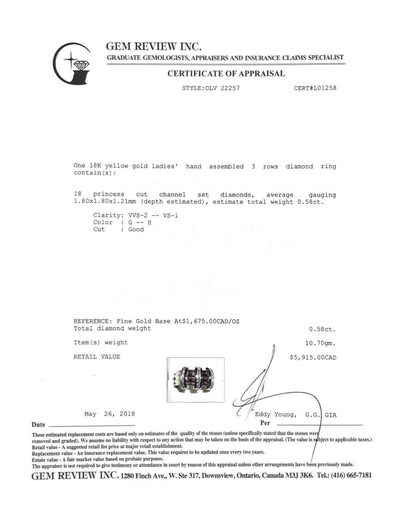 Three Row Diamond Ring