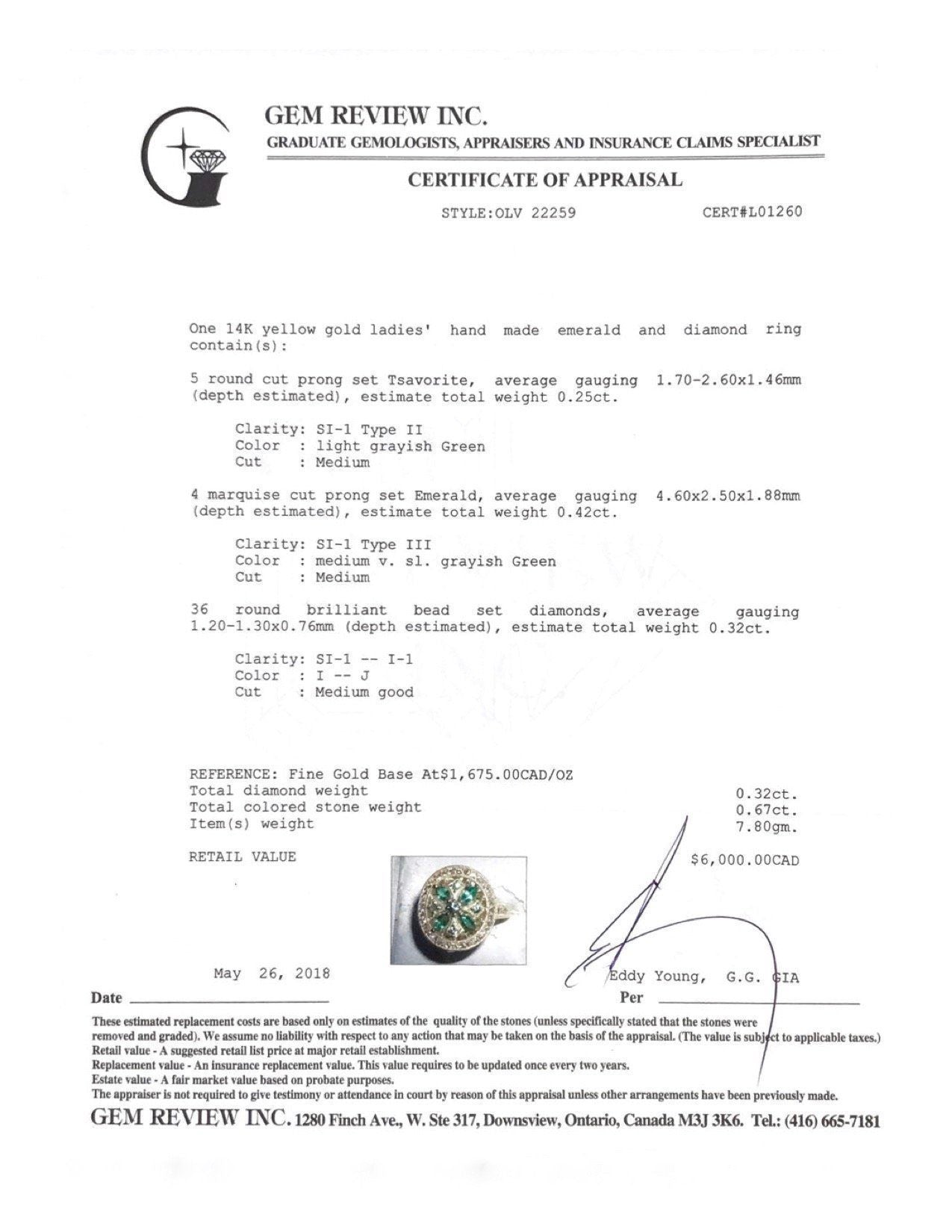 Emerald and Diamond Ring