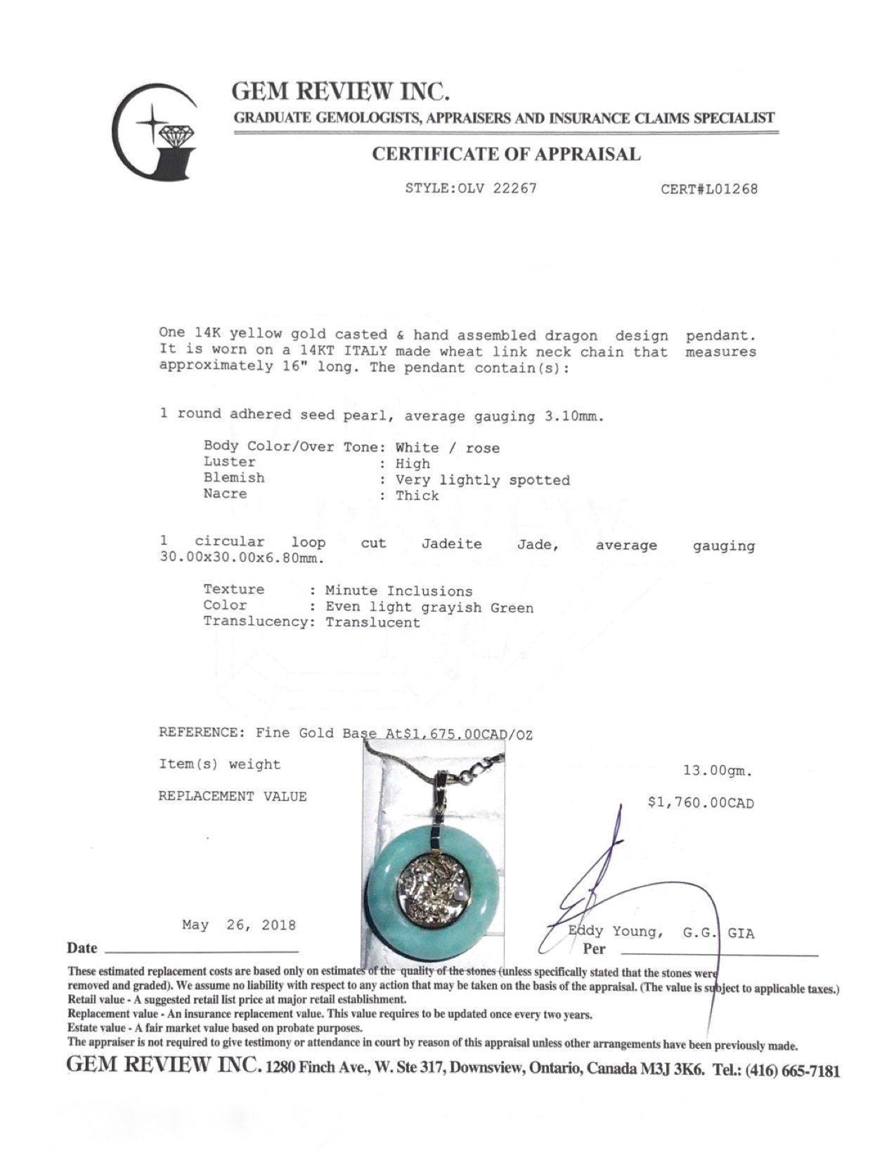 Jade Pendant Necklace