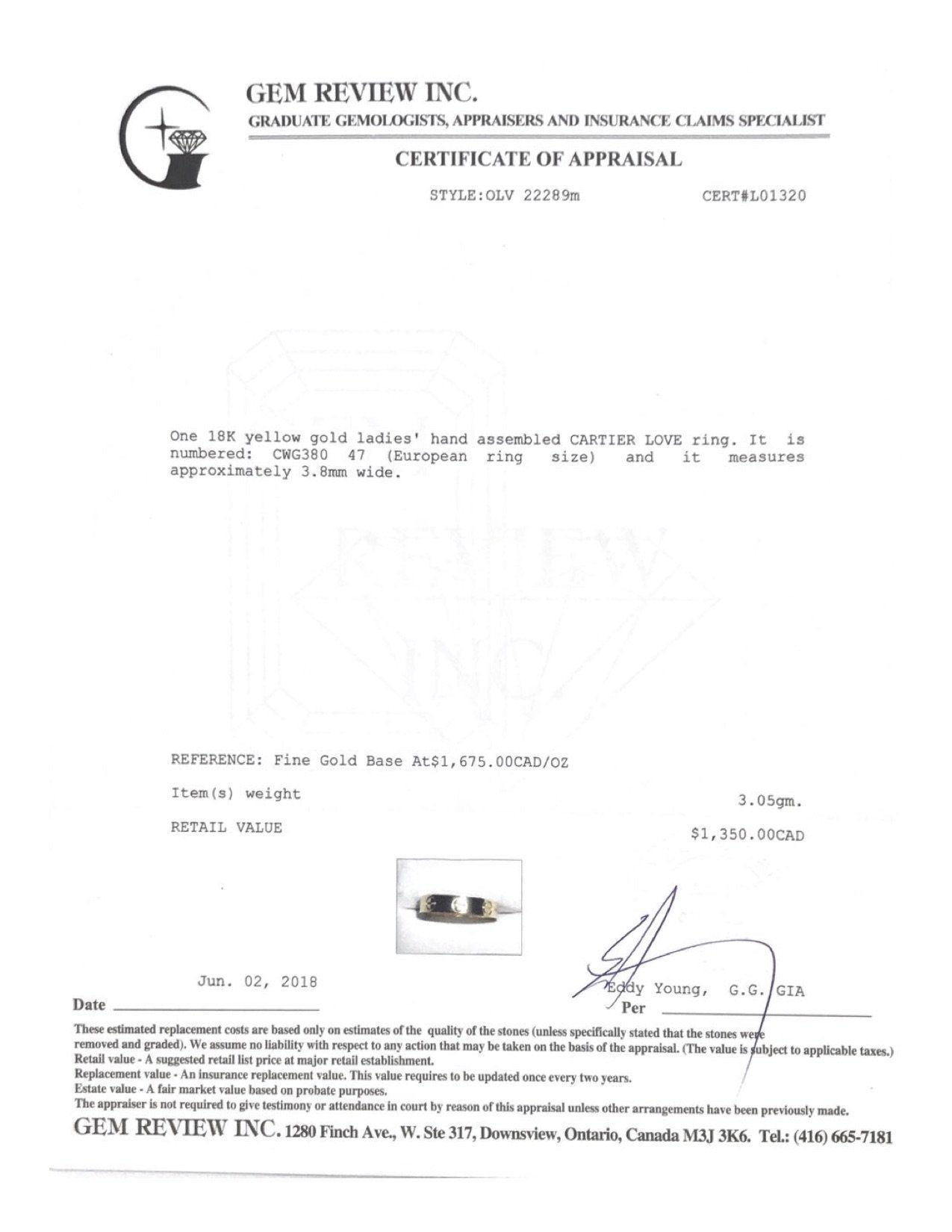 Cartier Love Wedding Band