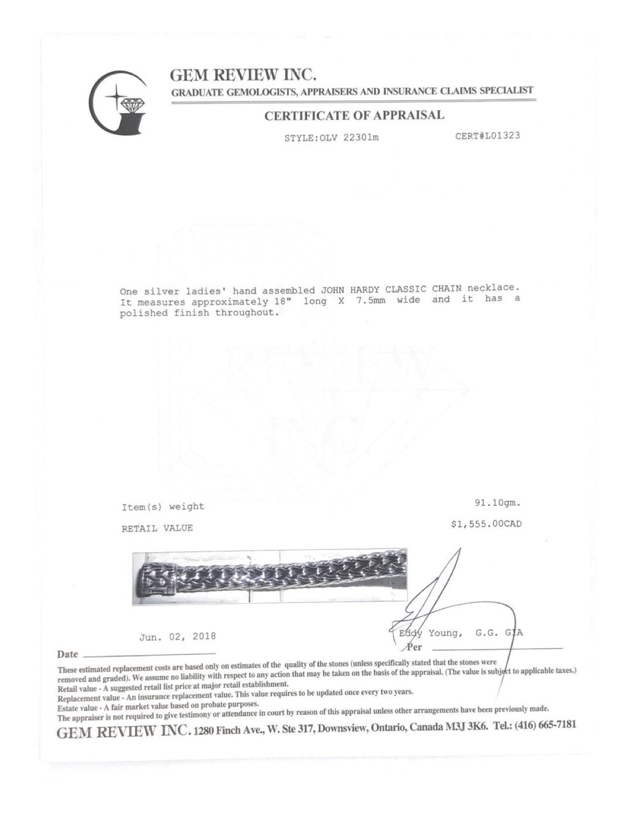 John Hardy Classic Chain Necklace