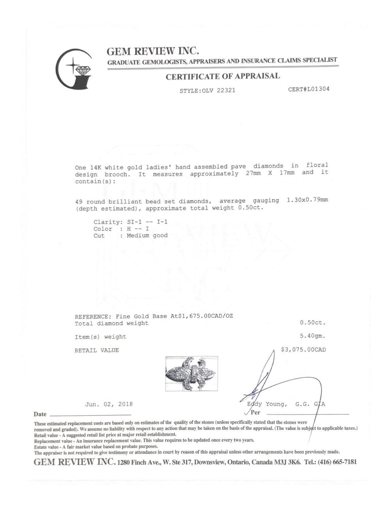 Victorian Diamond Fleur de Lis Brooch