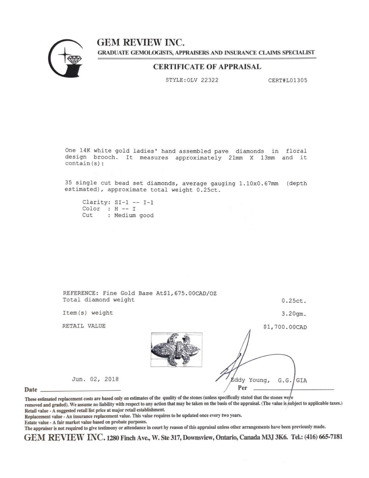 Victorian Diamond Fleur de Lis Brooch