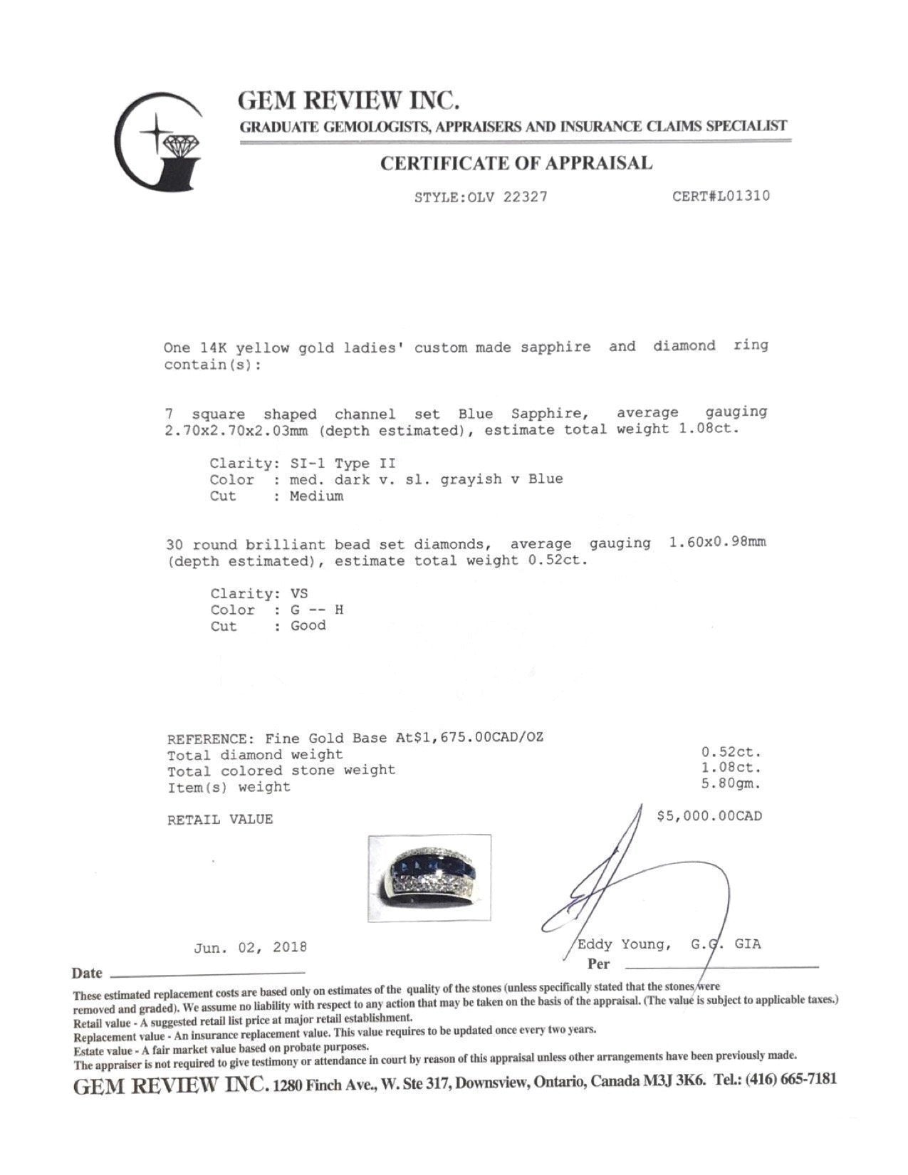 Sapphire and Diamond Ring