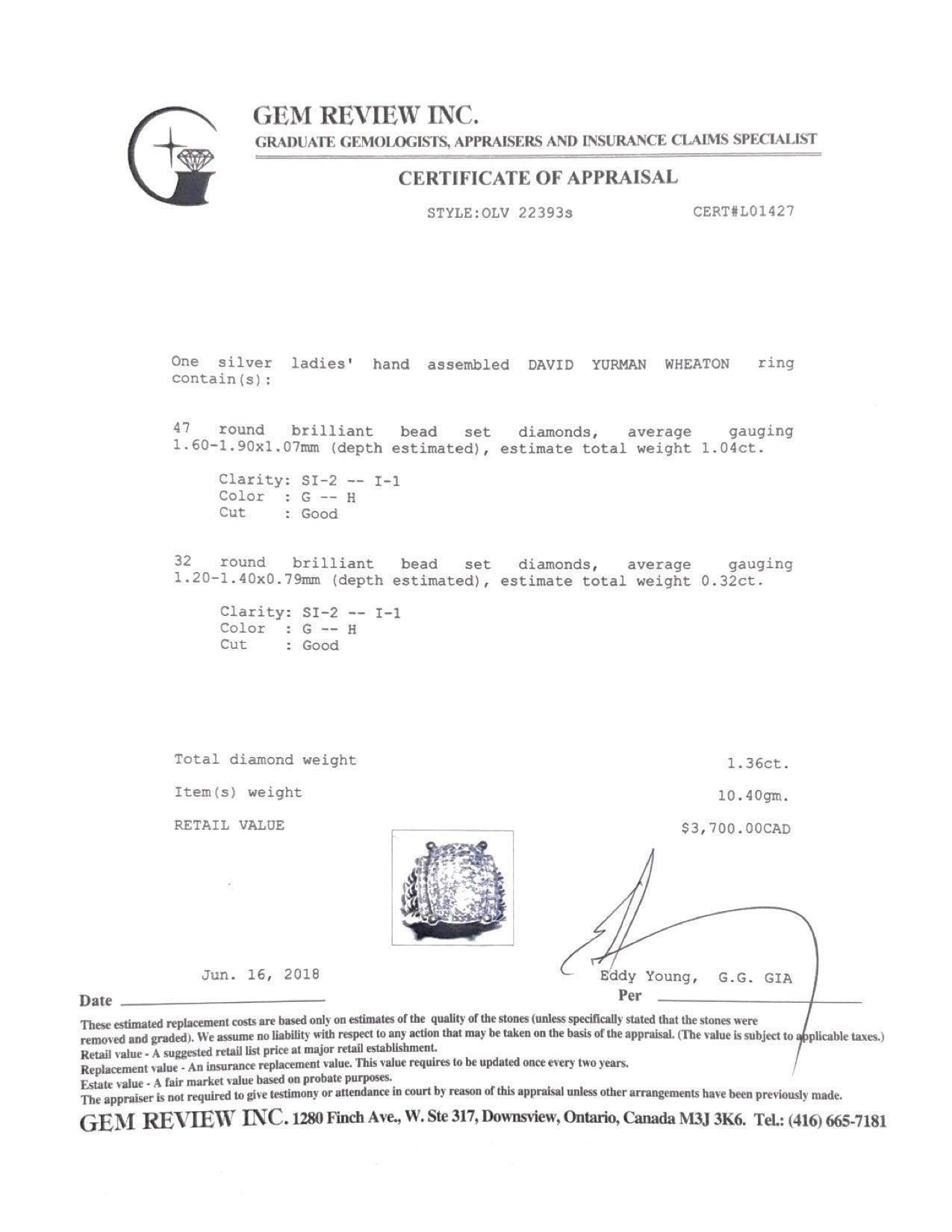 David Yurman Wheaton Ring with Diamonds