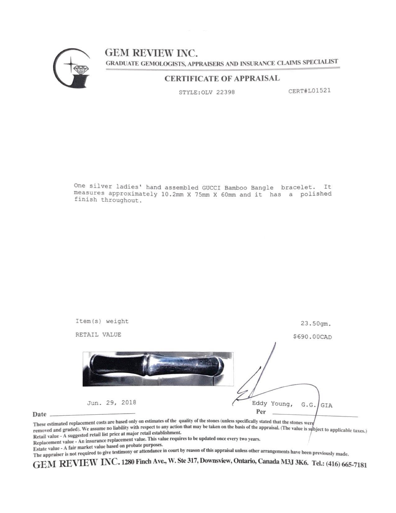 Gucci Bamboo Cuff Bracelet