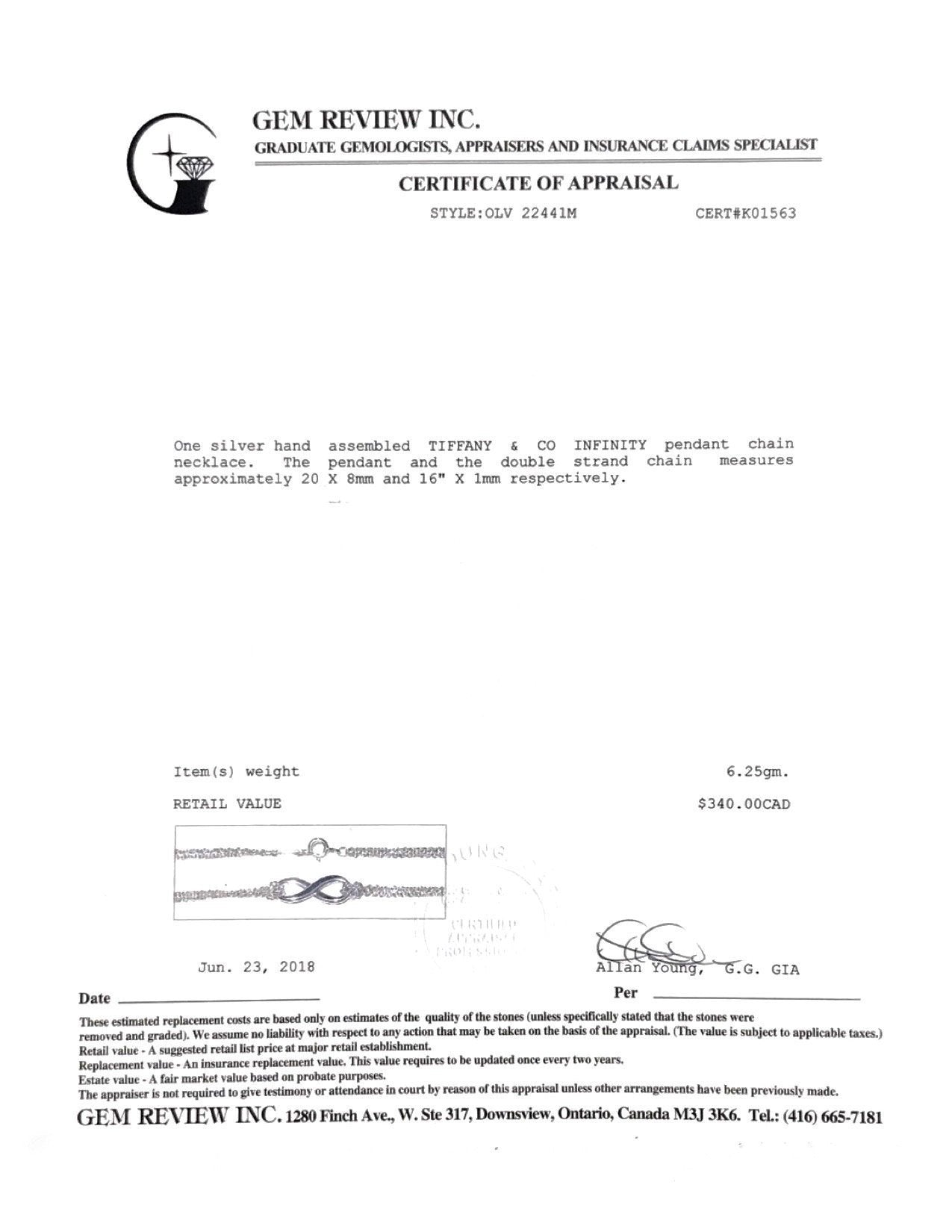 Tiffany & Co. Infinity Necklace