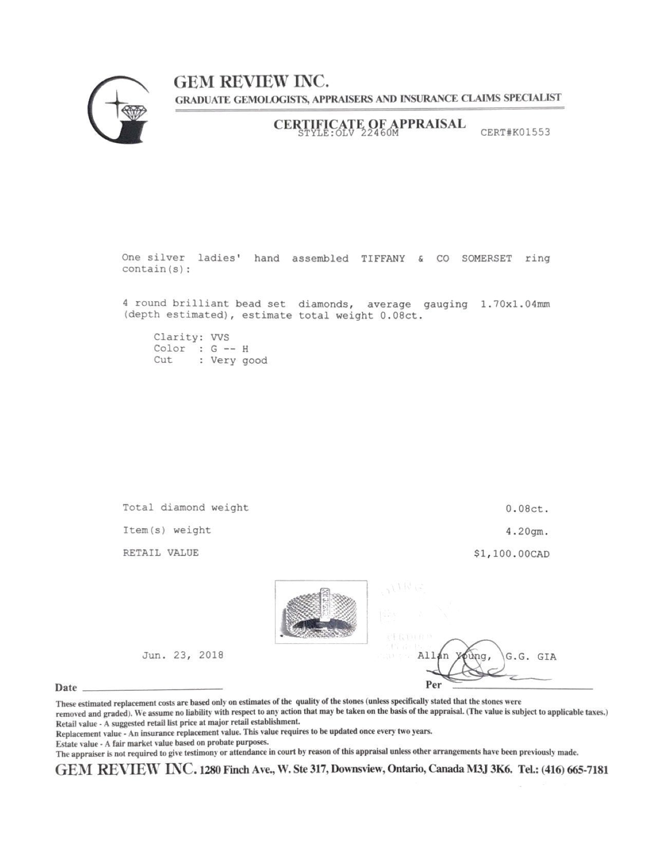 Tiffany & Co. Diamond Somerset Ring