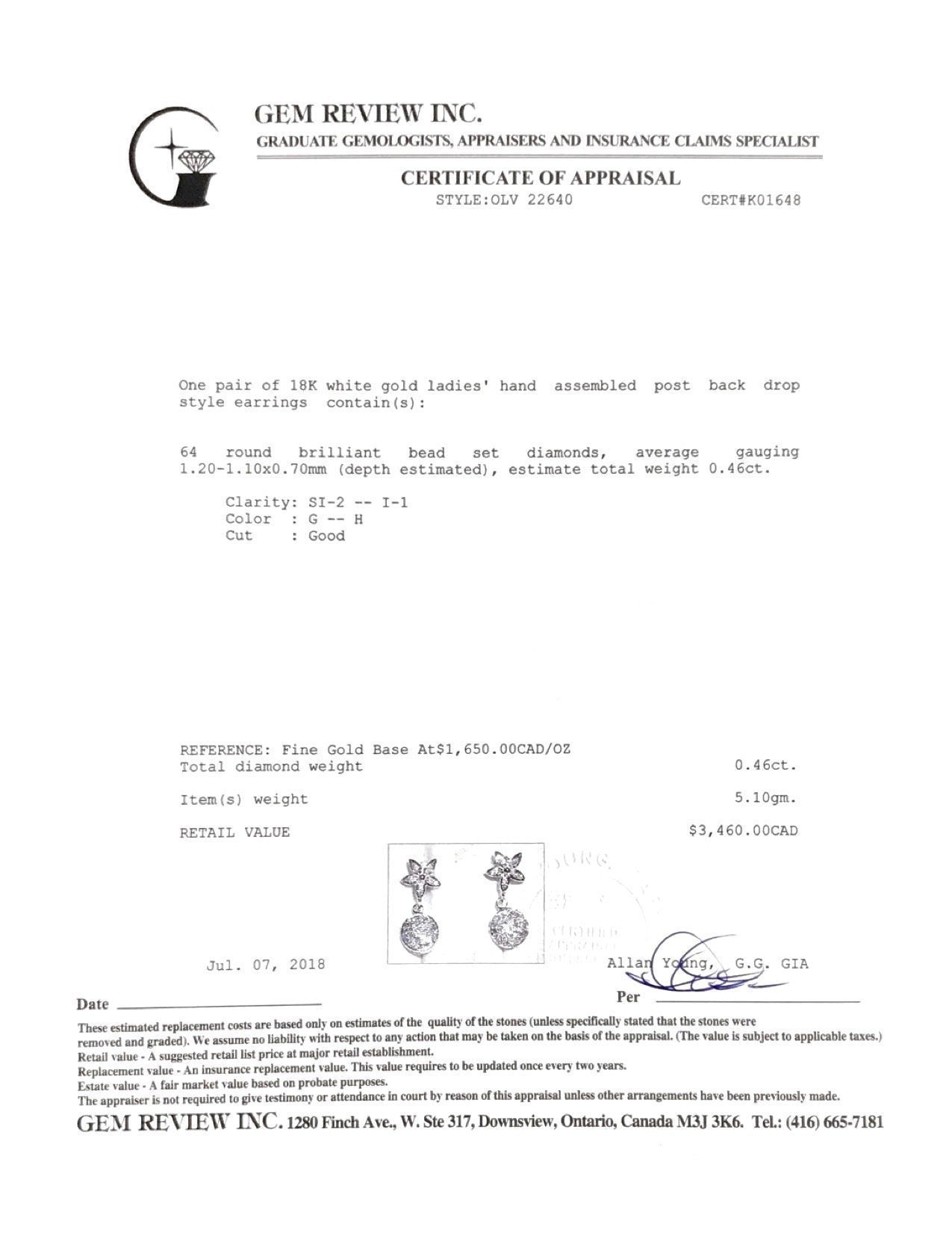 Pave Diamond Drop Earrings