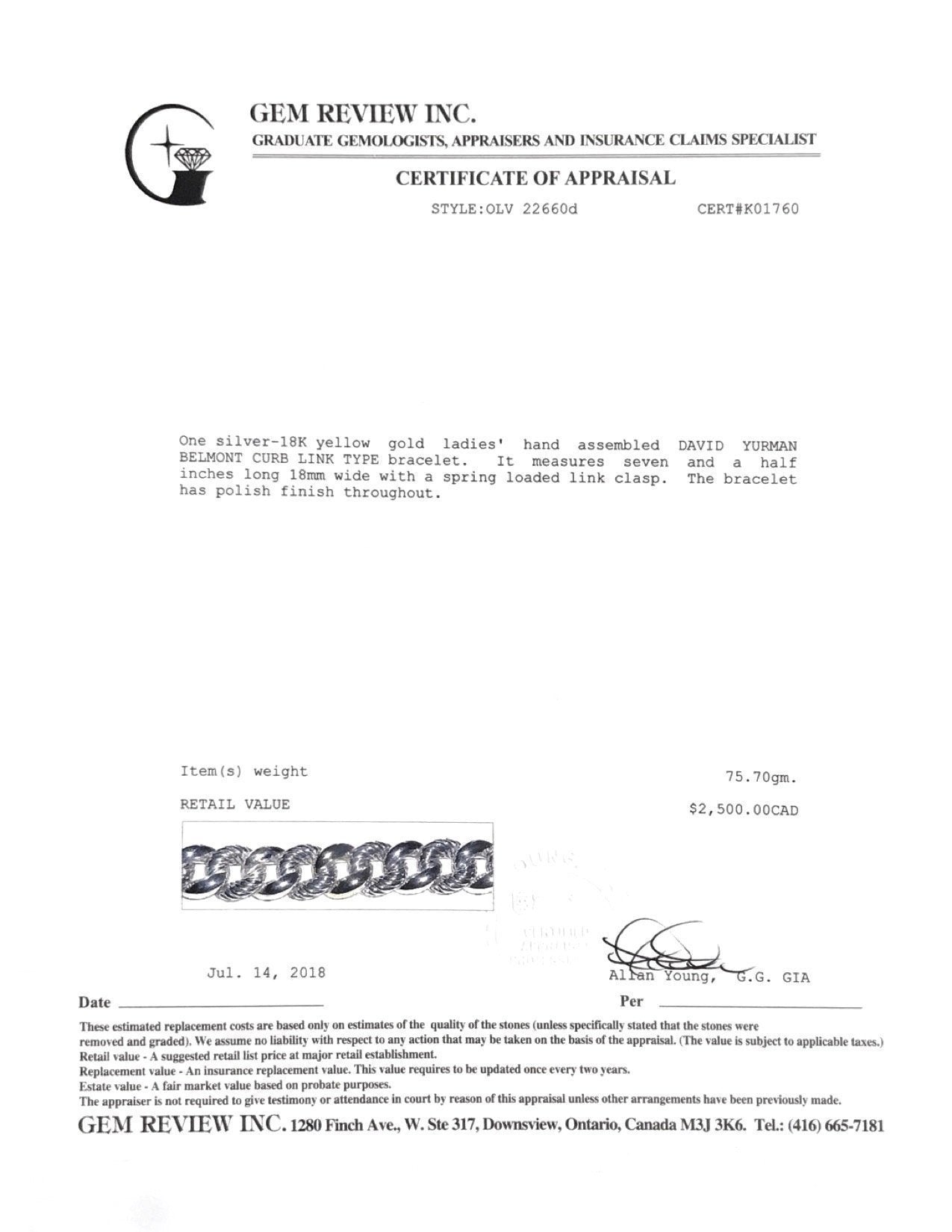 David Yurman Belmont Curb Link Bracelet