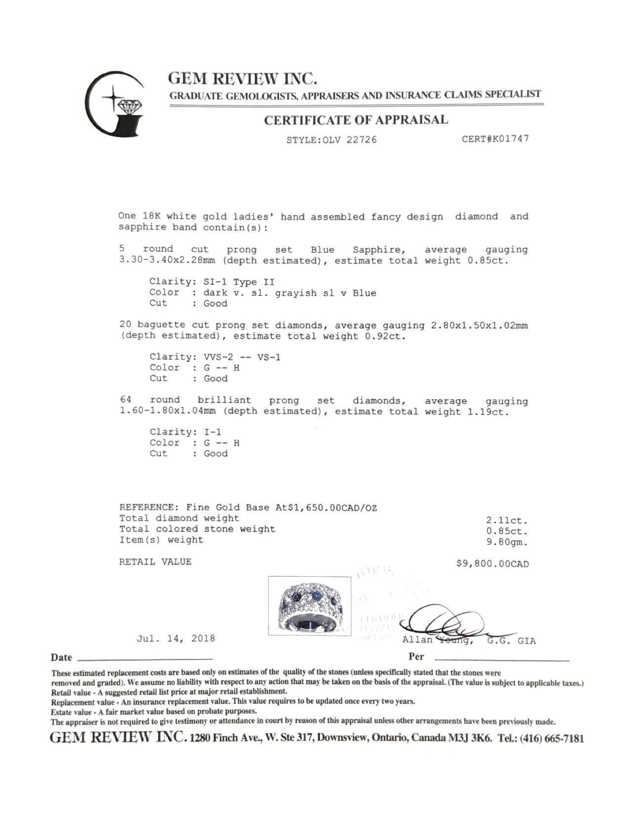 Diamond and Sapphire Ring