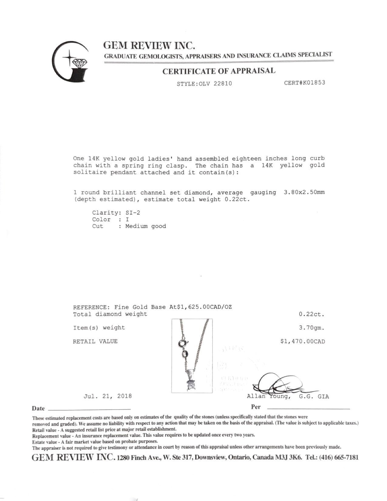 Diamond Pendant Necklace