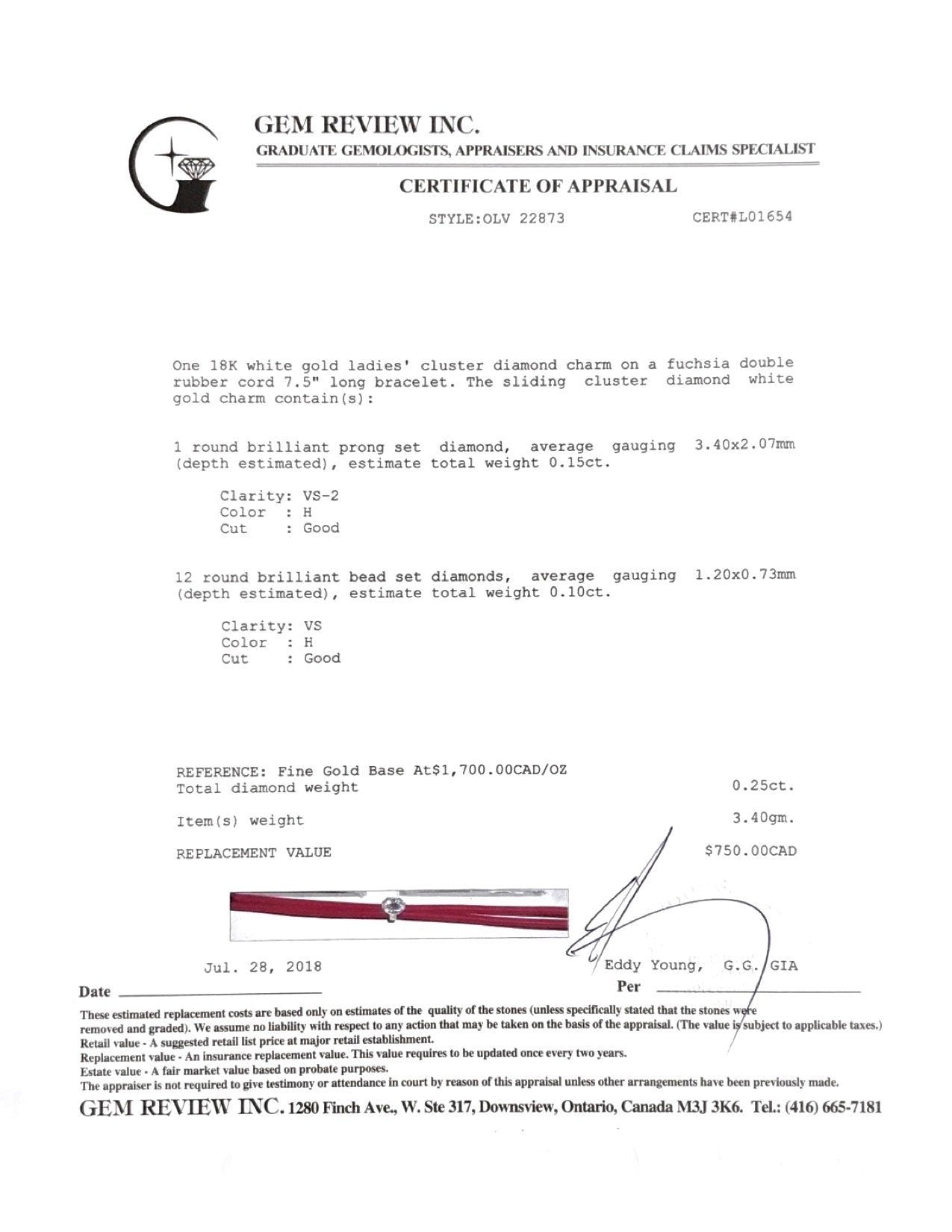 Diamond Pink Rubber Bracelet