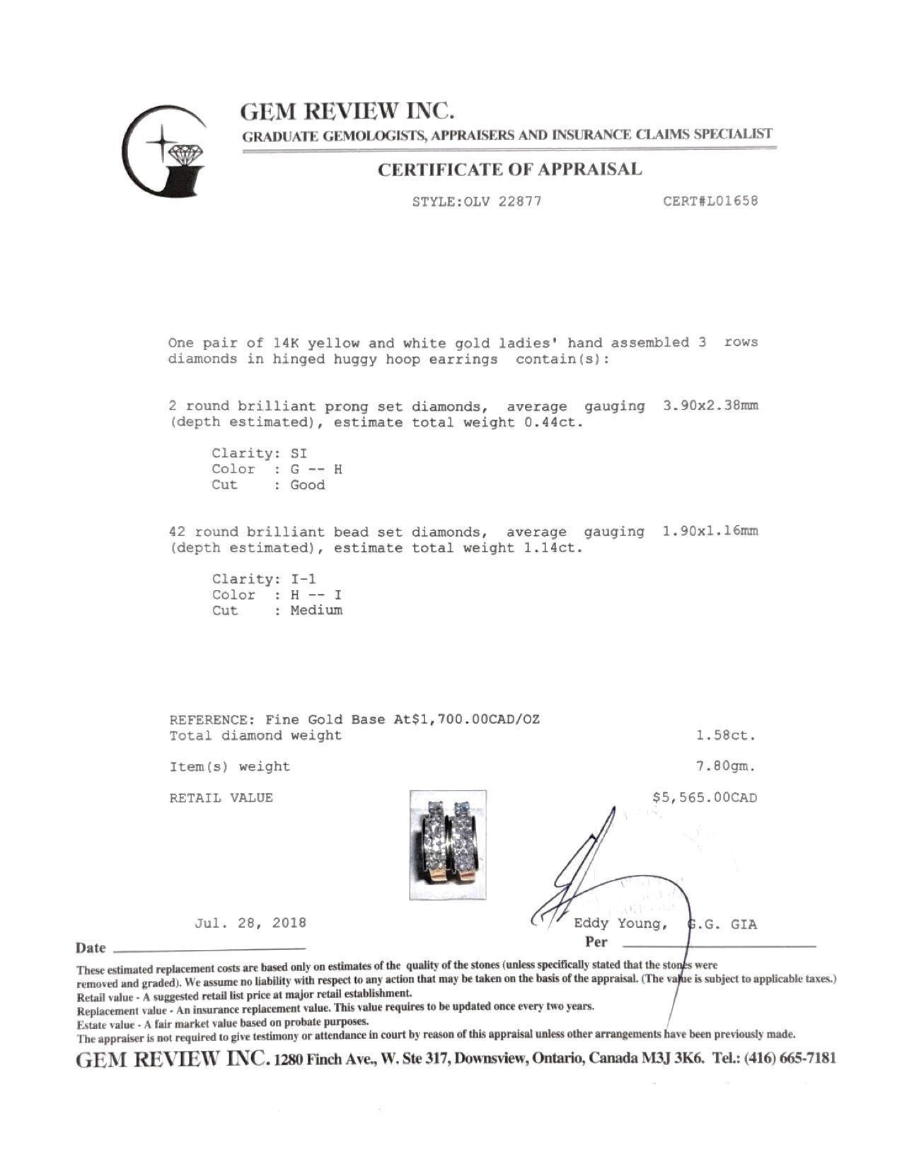 Diamond Huggy Hoop Earrings