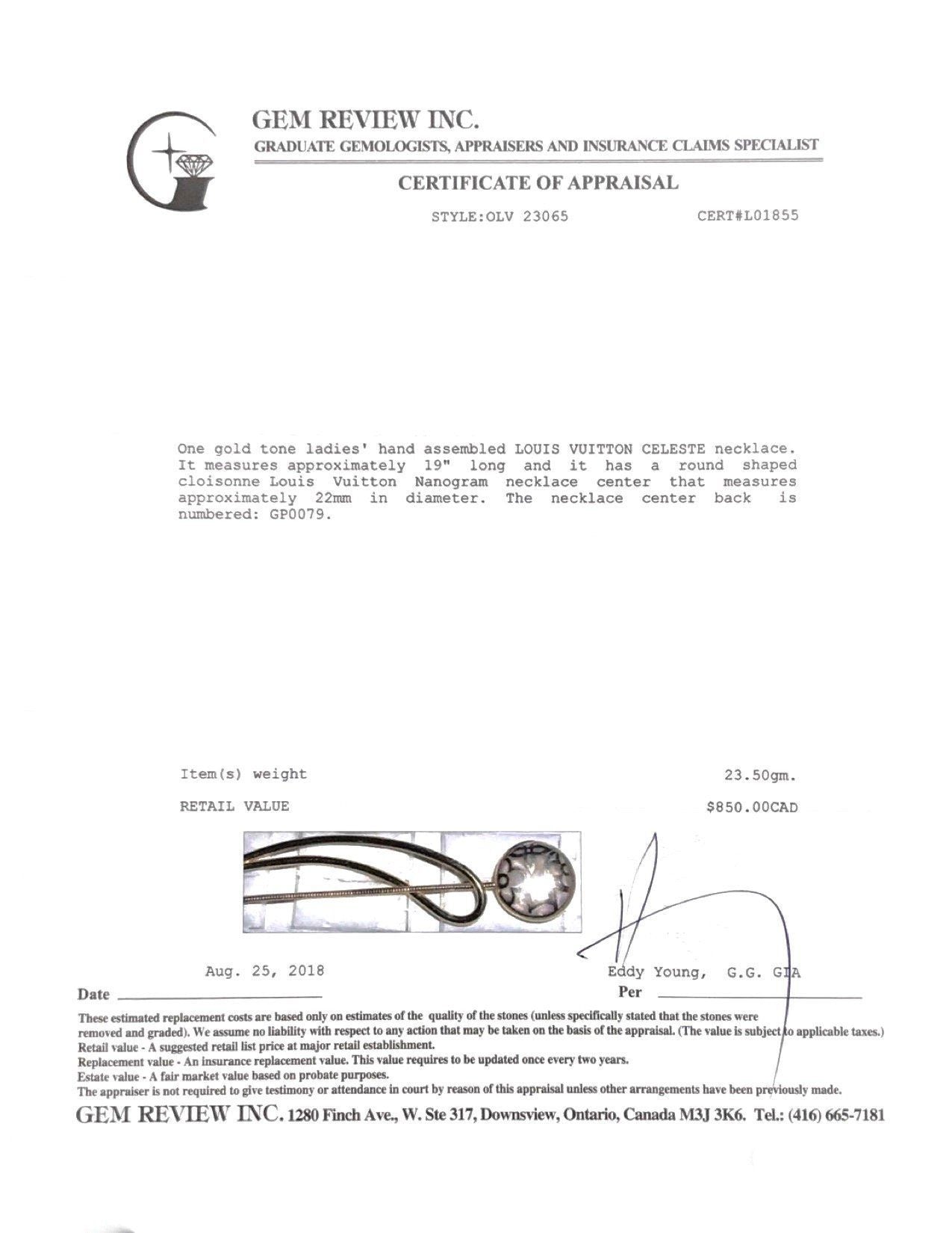 Louis Vuitton Celeste Necklace