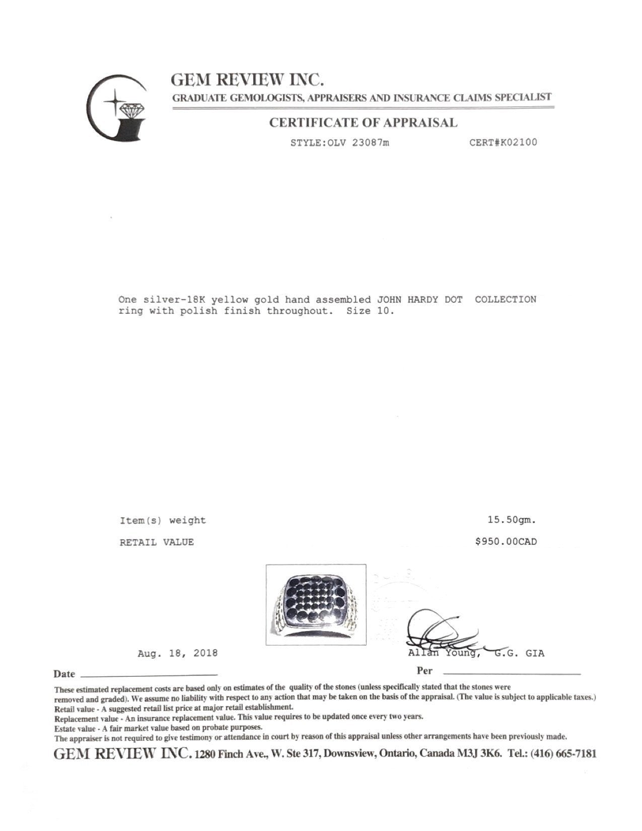 John Hardy Dot Collection Ring