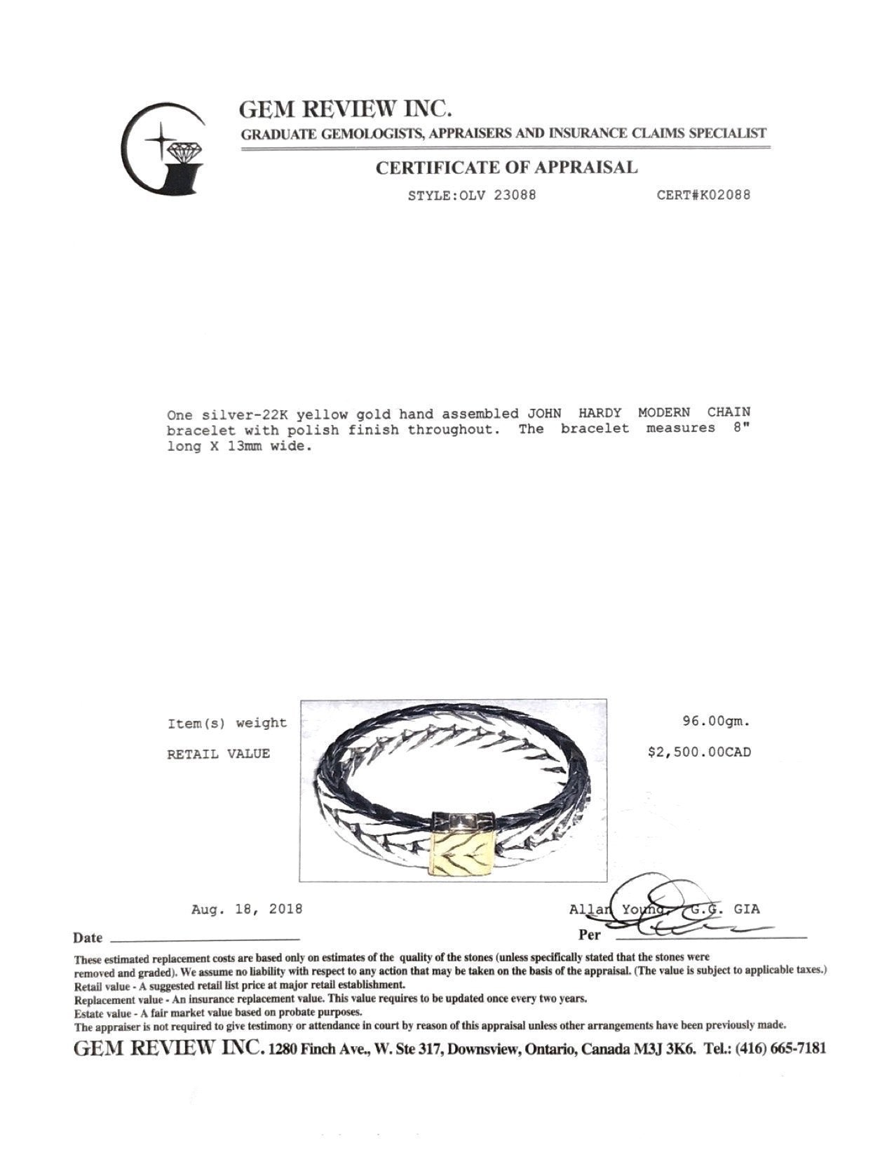 John Hardy Two-Tone Modern Chain Bracelet