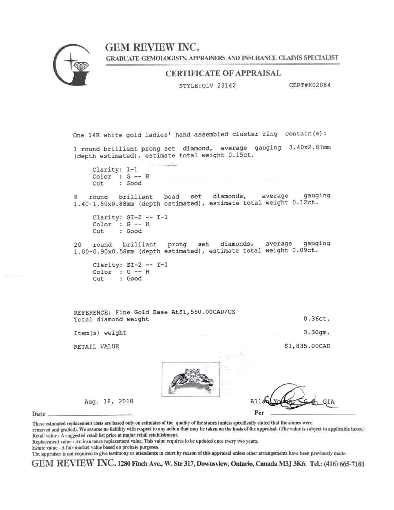 Diamond Cluster Ring