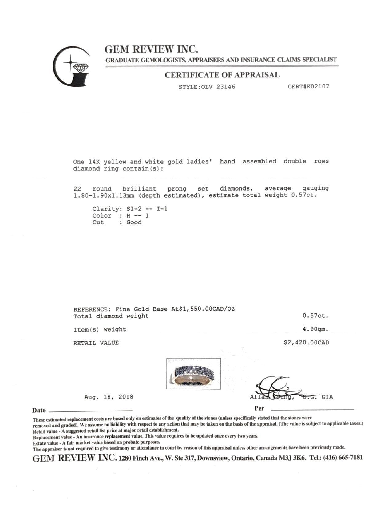 Two-Row Diamond Band