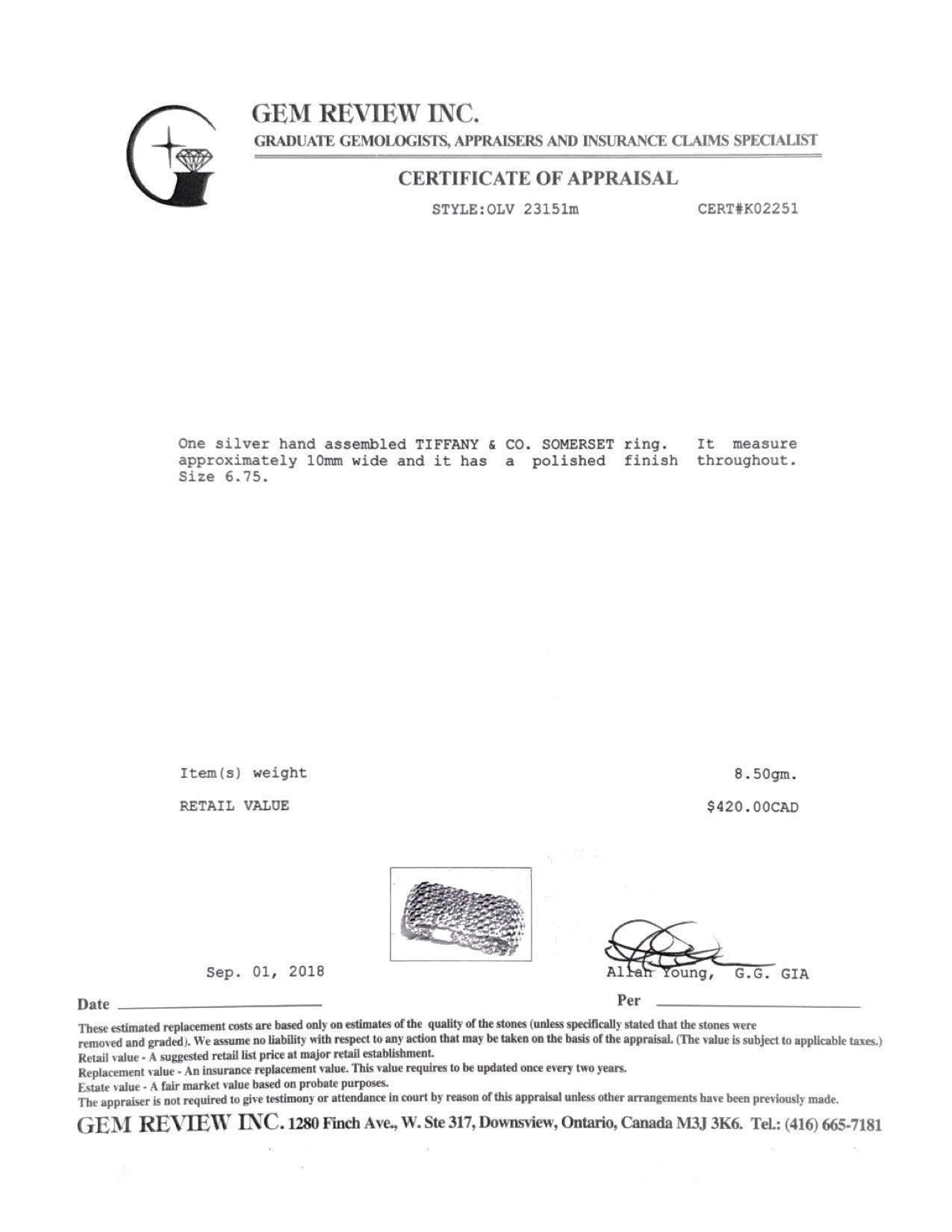 Tiffany & Co. Somerset Ring