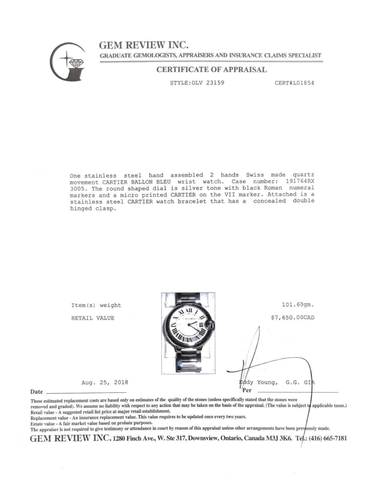 Cartier Ballon Bleu Watch